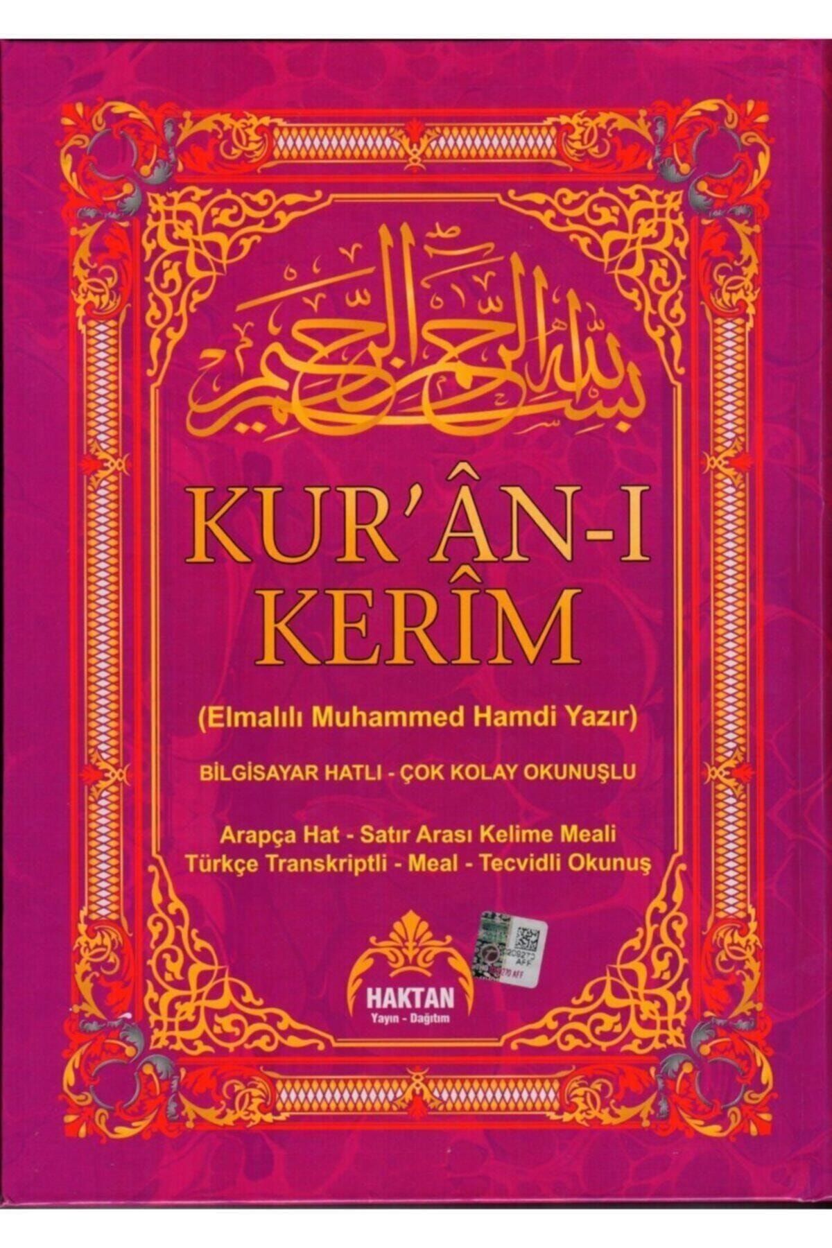 Haktan Yayın Dağıtım Kur'an-ı Kerim Arapça Hat - Satır Arası Kelime Meali Türkçe Transkriptli - Meal - Tecvidli Oku