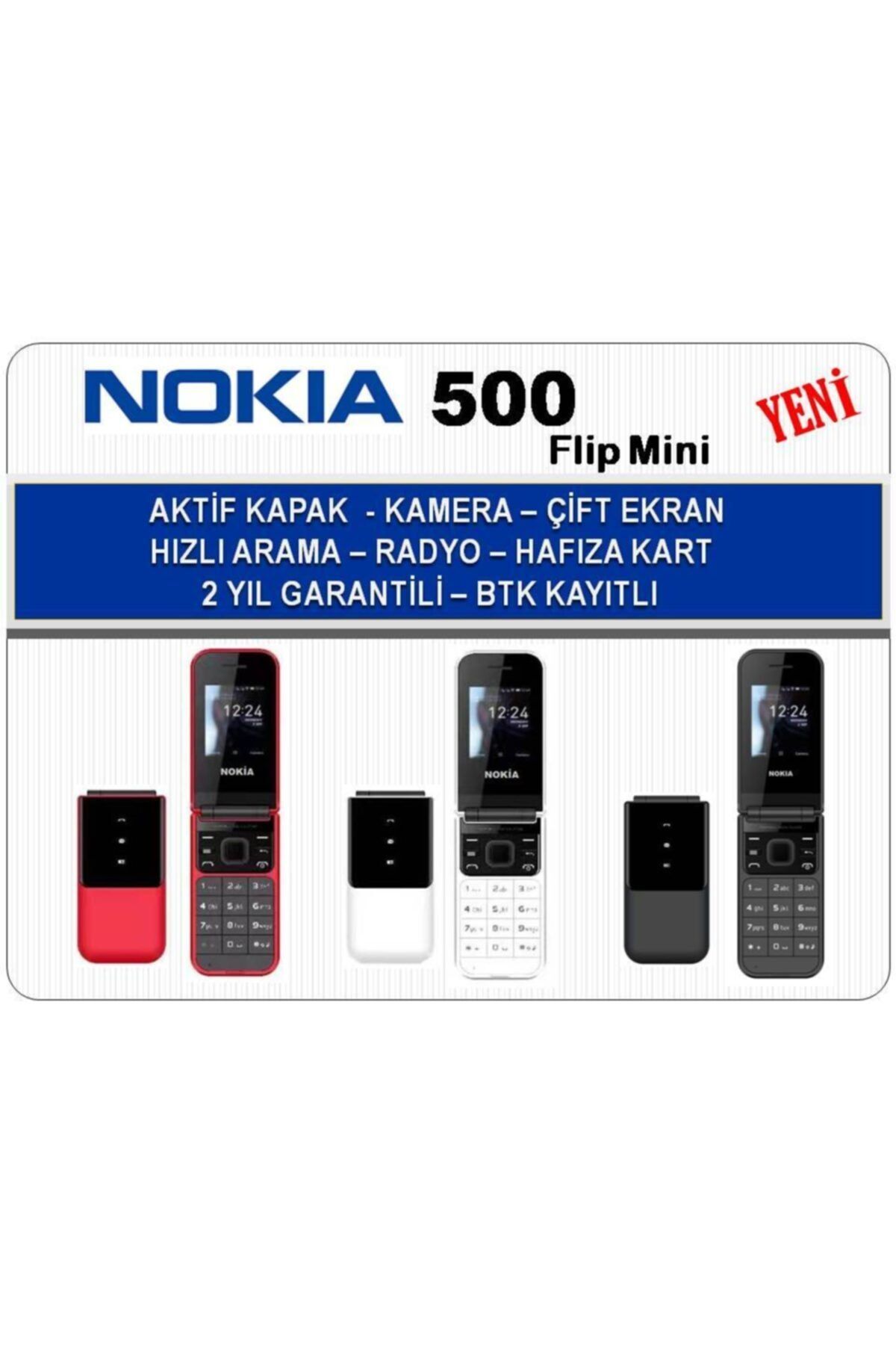 Nokia 500 Ithalatçı Firma Garantili Siyah