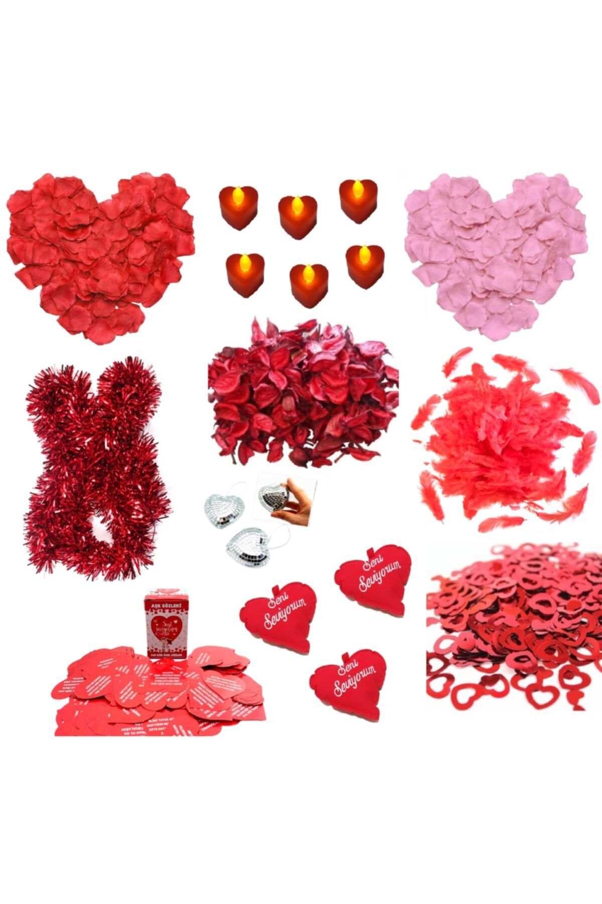 Happyland Sevgililer Günü - Evlilik Teklifi - Romantik Ortam Hazırlama Aşk Paketi Hepsiiçinde-3 Modeli