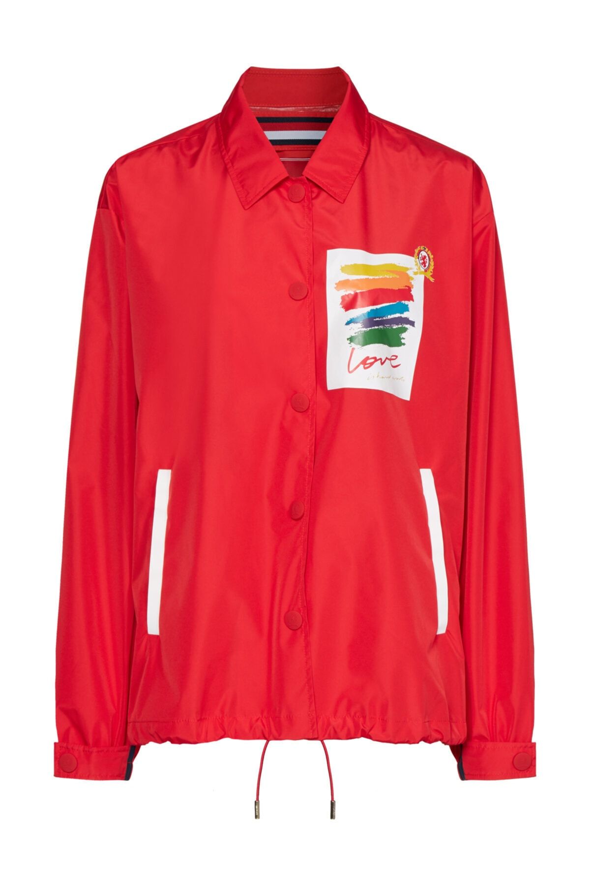 Tommy Hilfiger Kadın Kırmızı Ceket Th Capsule Coaches Jkt  Packable RW0RW01394