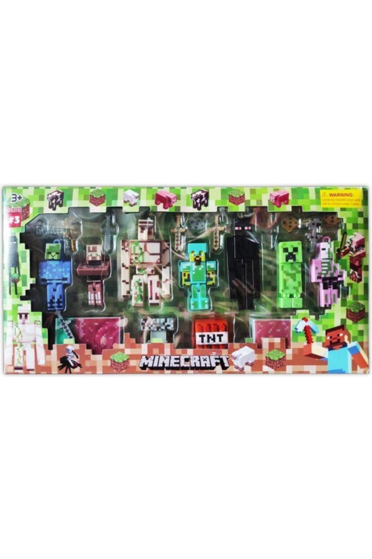 Realx Minecraft Figür Oyuncakları Mega Boy Xl 21 Parça Kutulu Set