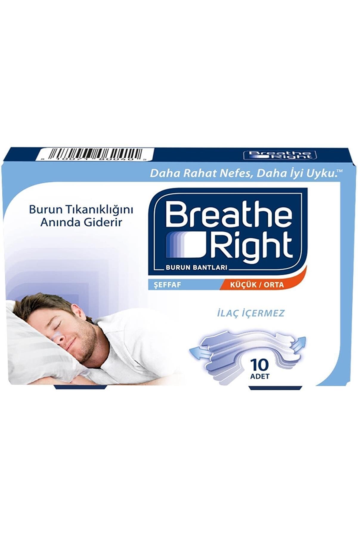 Breathe Right Burun Bandı Şeffaf Normal Boy 10'lu