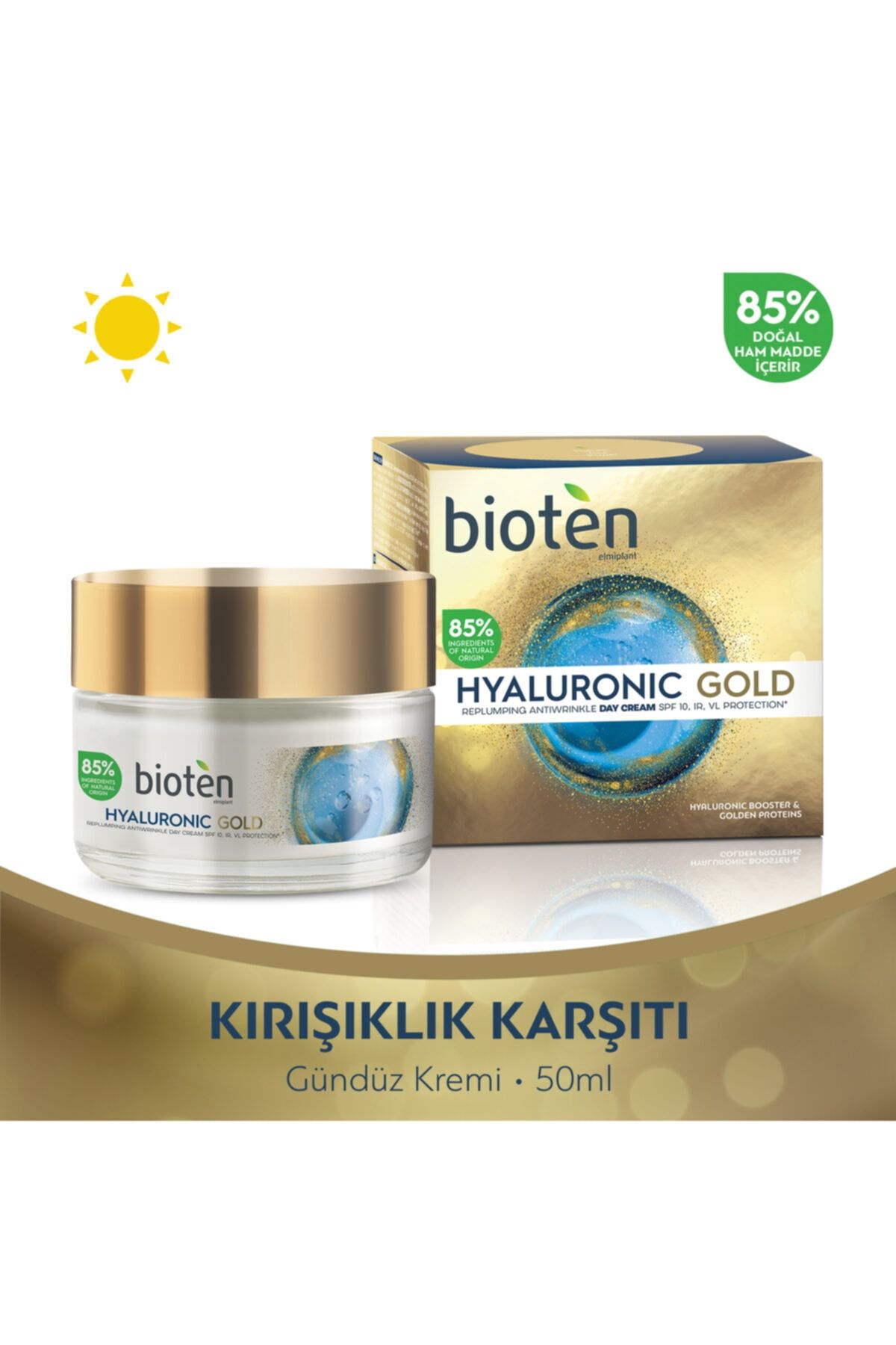 Bioten Hyaluronic Gold Kırışıklık Karşıtı Gündüz Kremi Spf10 50 Ml