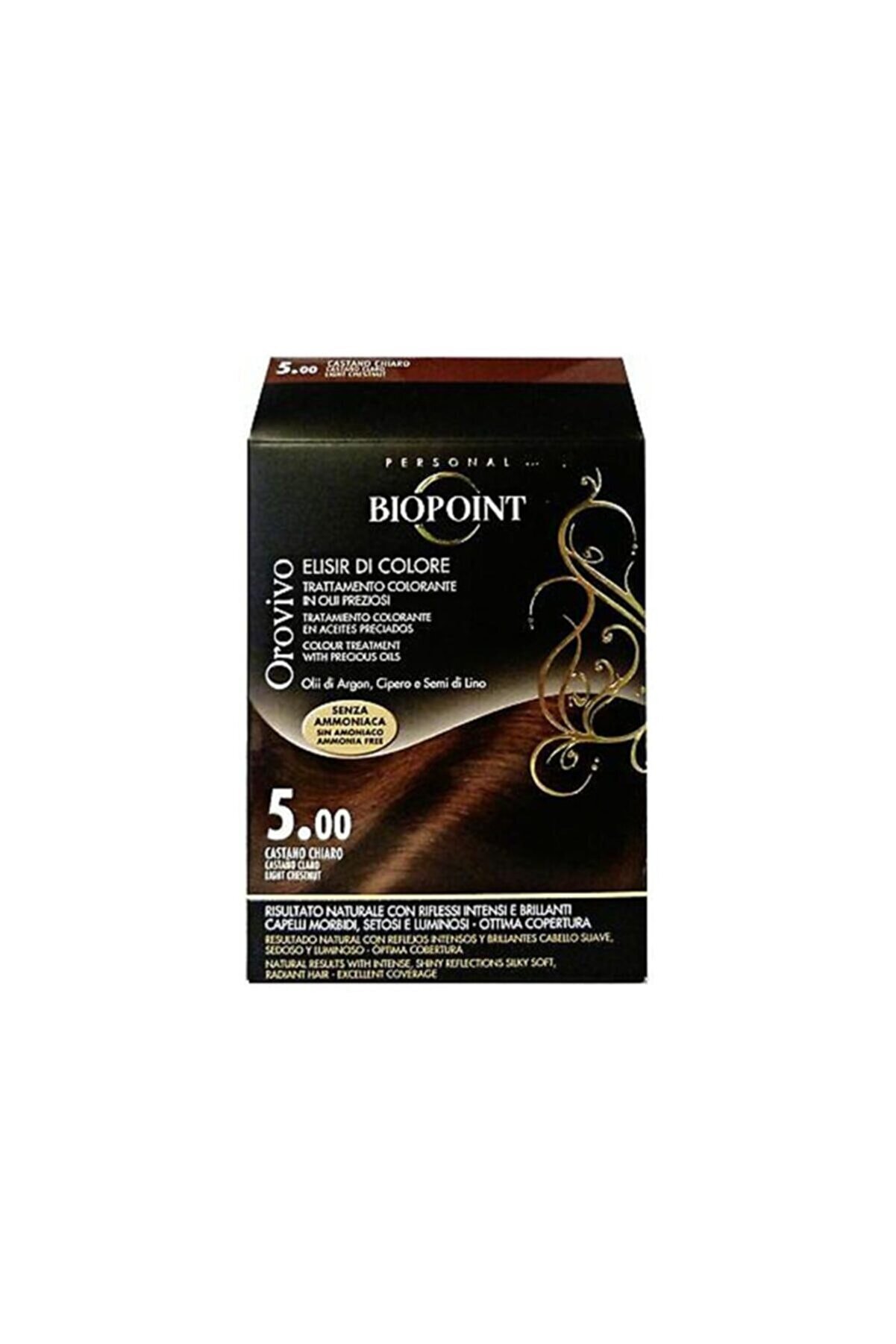 Biopoint Orovivo Elisir Colore Saç Boyası 5.00 Light Chestnut Açık Kestane