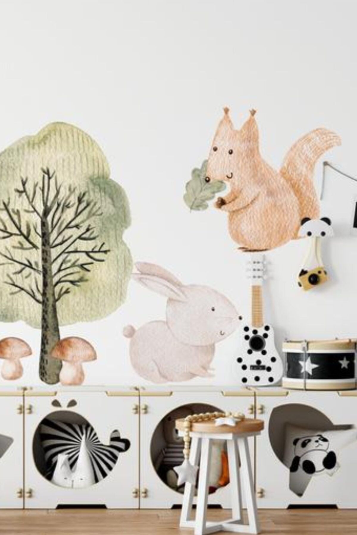WALLHUMAN Tavşanlı Orman Ailesi Duvar Stickerı