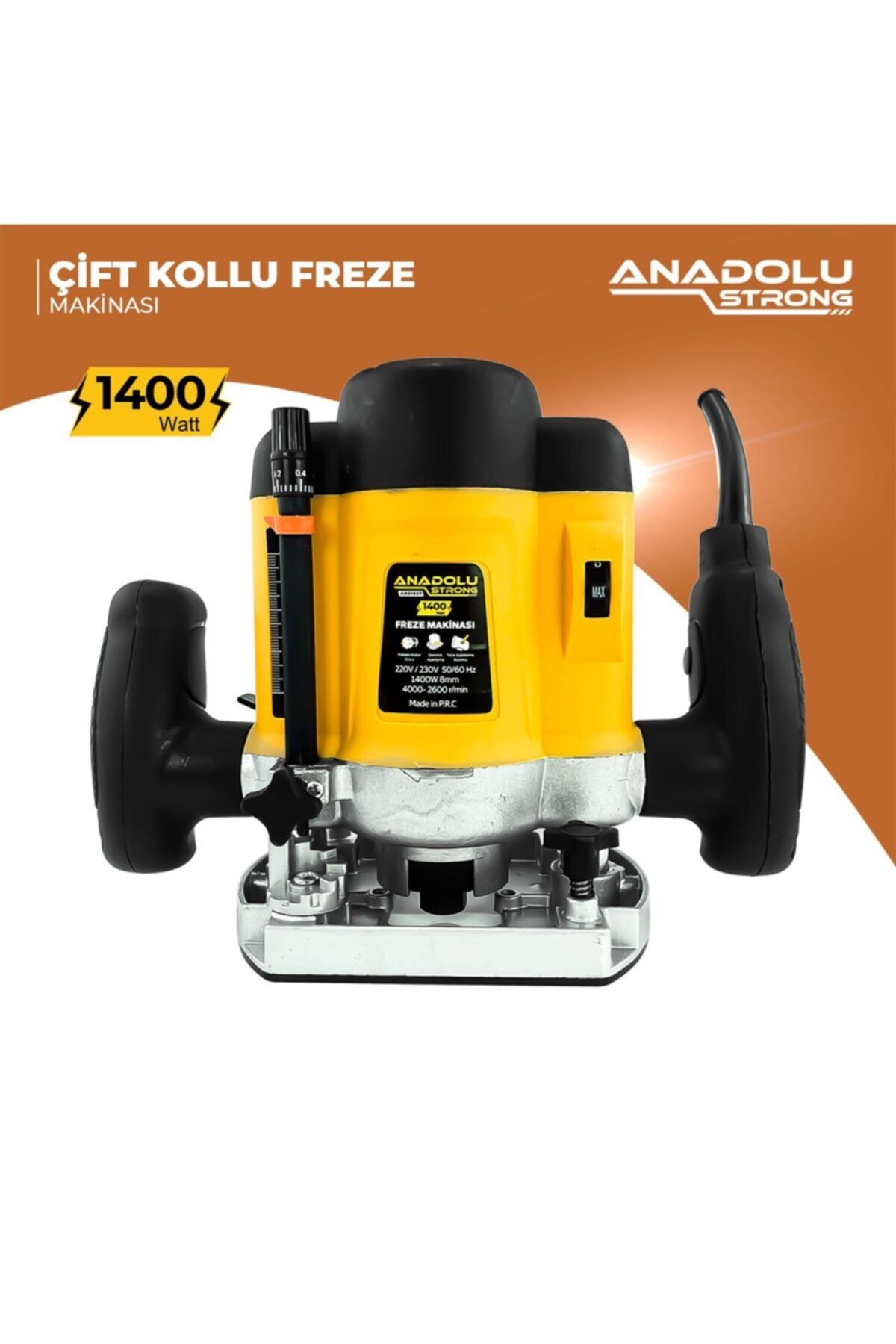 Anadolu Strong Anadolustrong Ans1027 1400w Profesyonel Çift Kollu Freze Makinası
