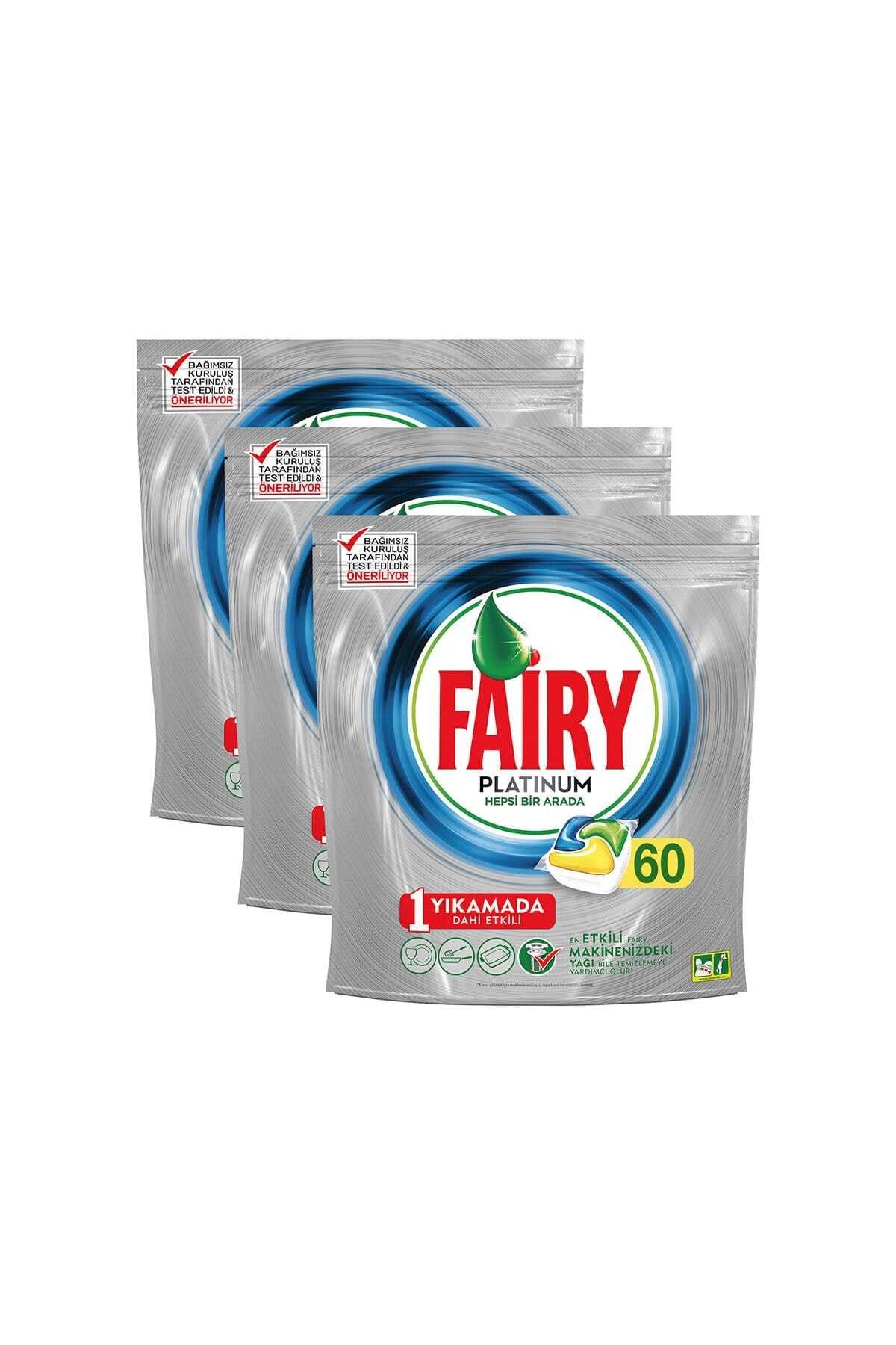 Fairy Platinum Bulaşık Makinesi Deterjanı Kapsülü Limon Kokulu 60 x 3 Yıkama