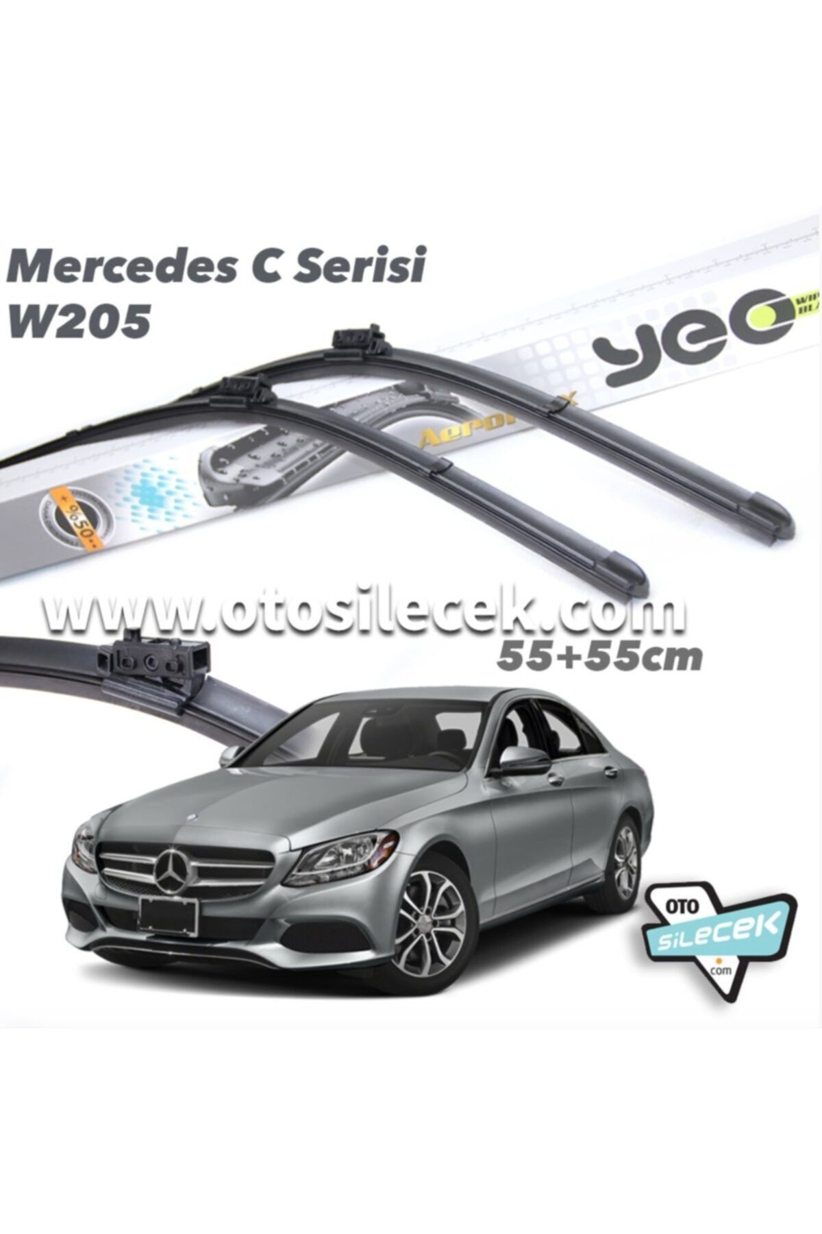 YEO Mercedes C Serisi W205 Aeroflex Ön Silecek Takımı 2014-...