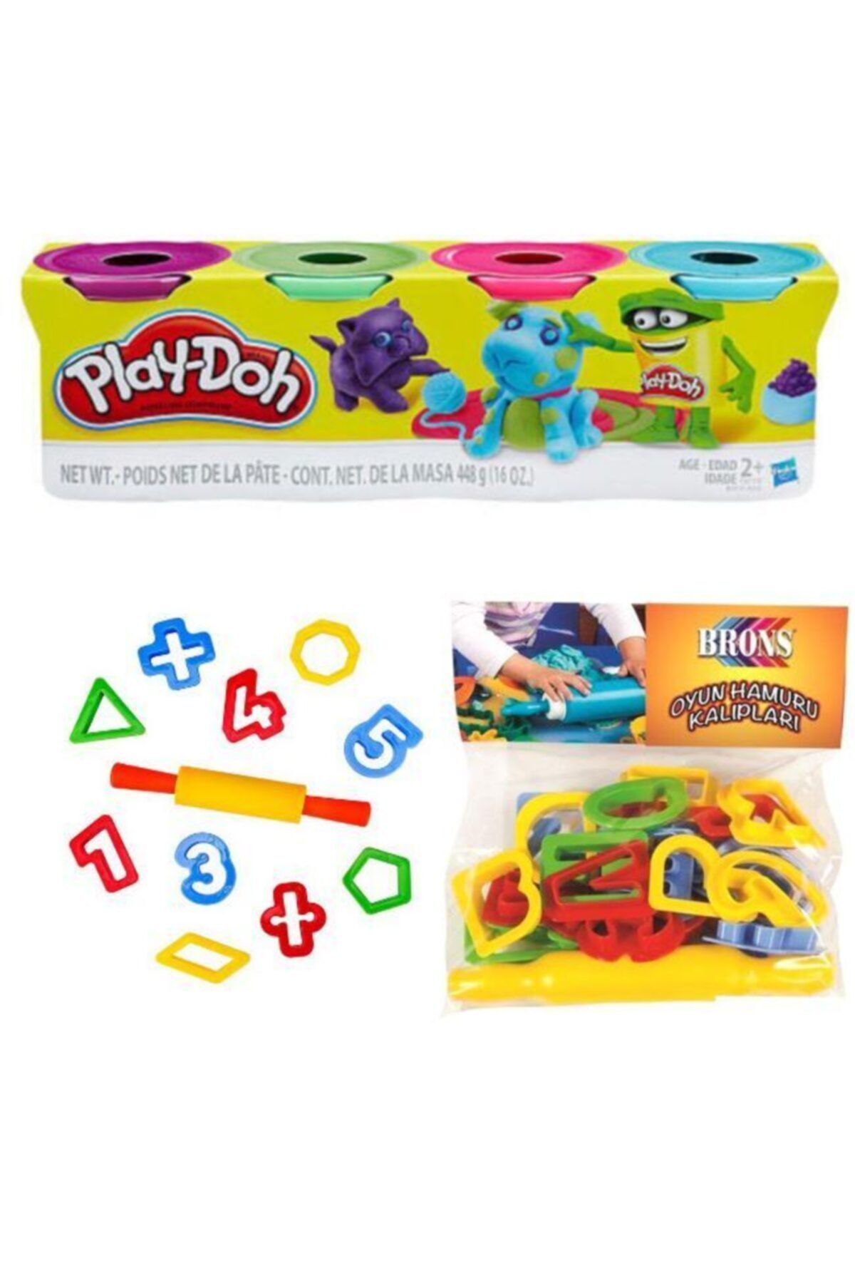 Play Doh Oyun Hamuru Pastel Renkler Ve Harfler + Matematik Hamur Kalıp Seti