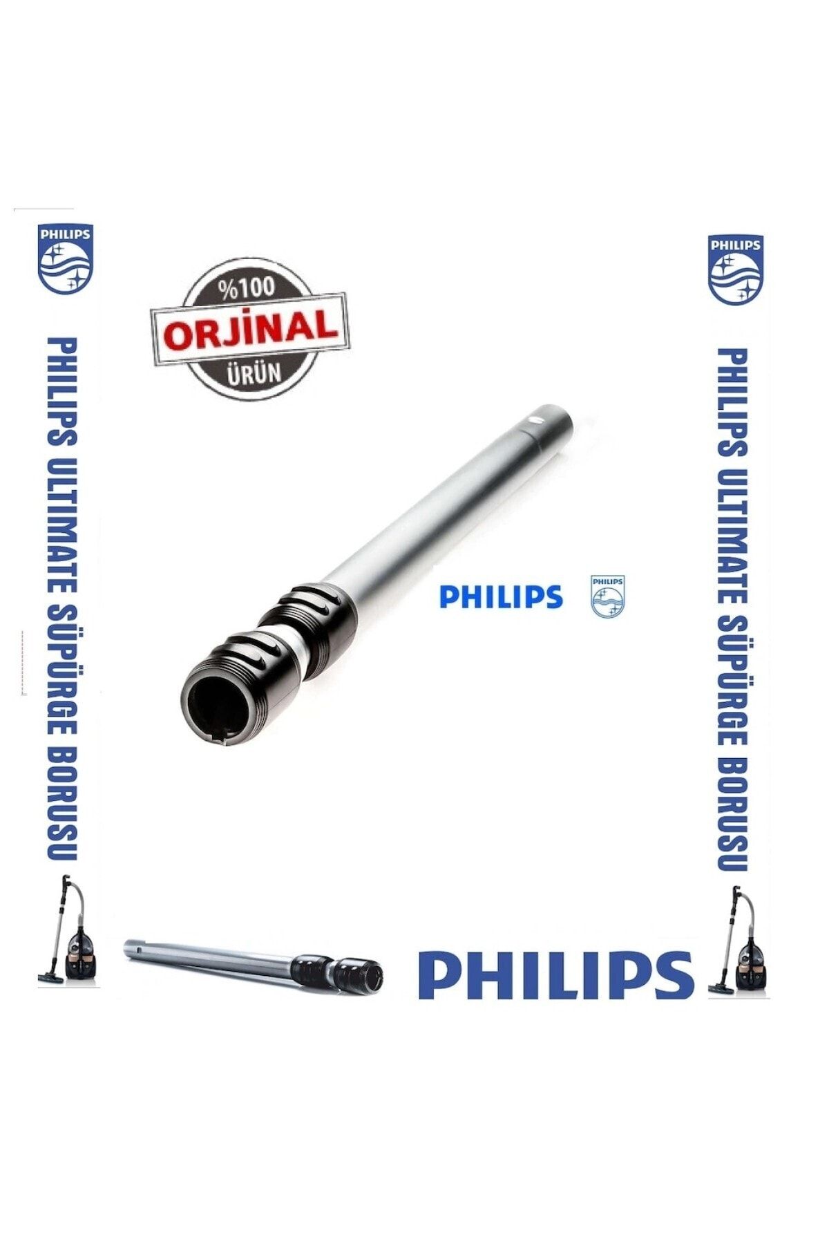 Philips Xb-9125/07 Marathon Ultimate Orijinal Çelik Süpürge Borusu