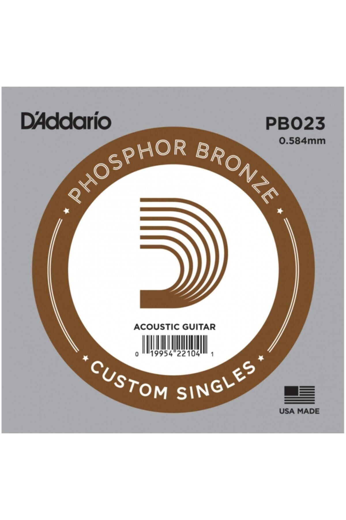 D'Addario Acoustic Guitar Phosphor Bronze Single 023 Pb023 Akustik Gitar Tek Tel