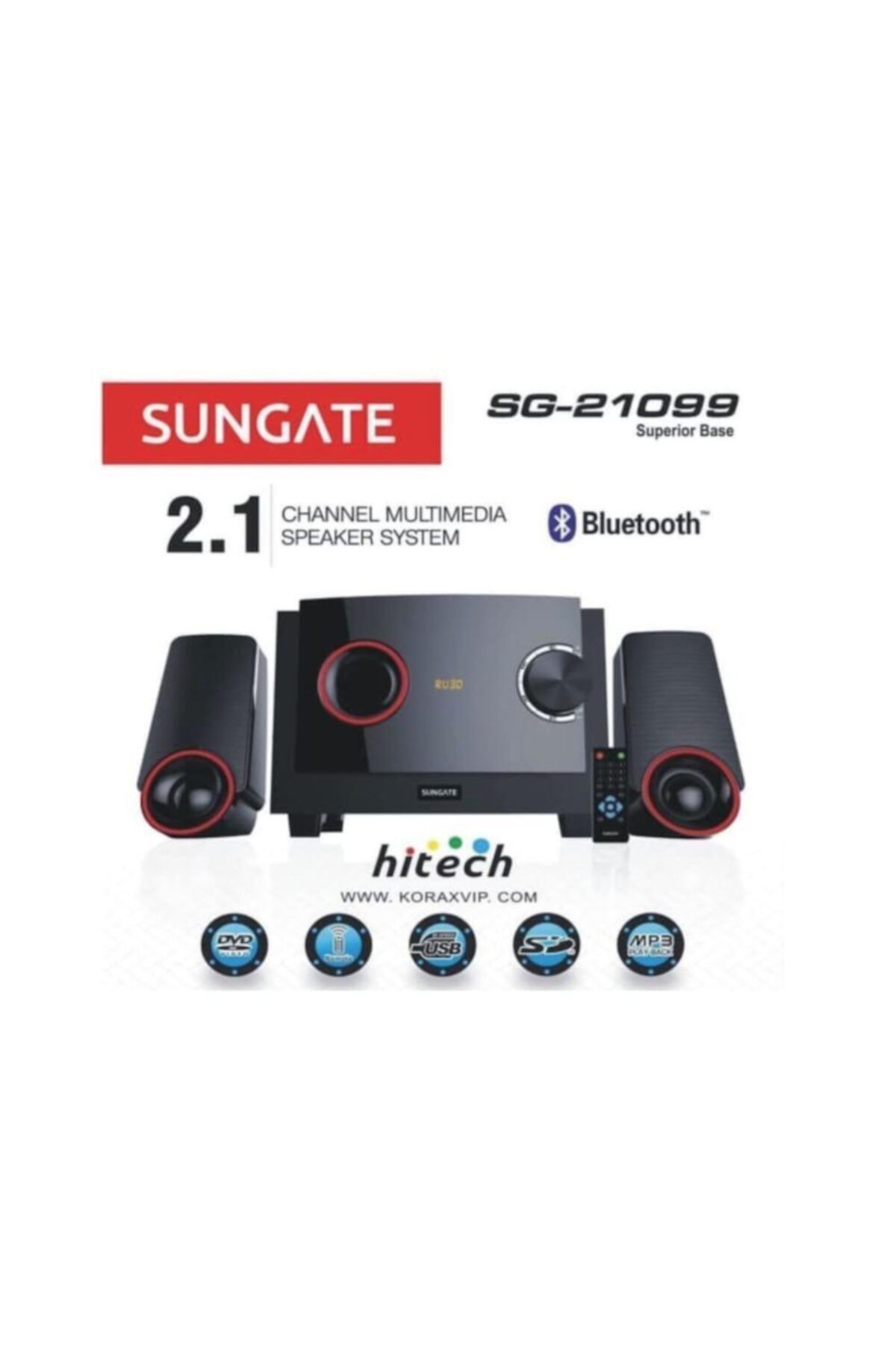 Sungate 2+1 Ses Sistemi Bluetooth Uyumlu Sg-21099