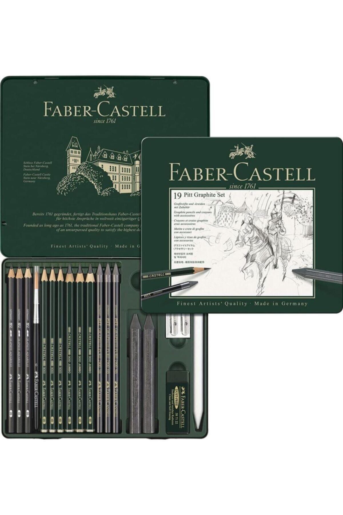 Faber Castell Pitt Graphite Karakalem Eskiz Çizim Seti 19 Parça