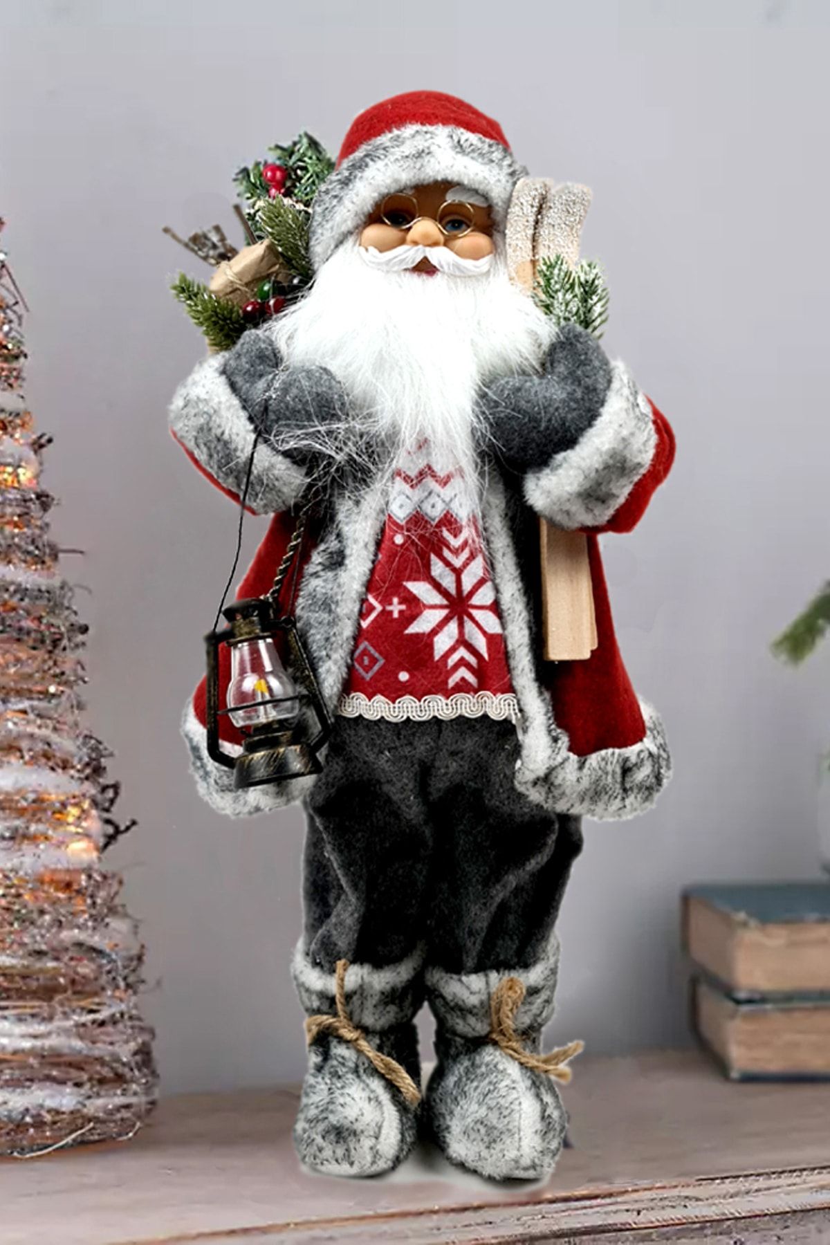 Binbirreyon Yılbaşı Süsü Noel Baba Biblo Figür Büyük Boy 45 cm Me083-2