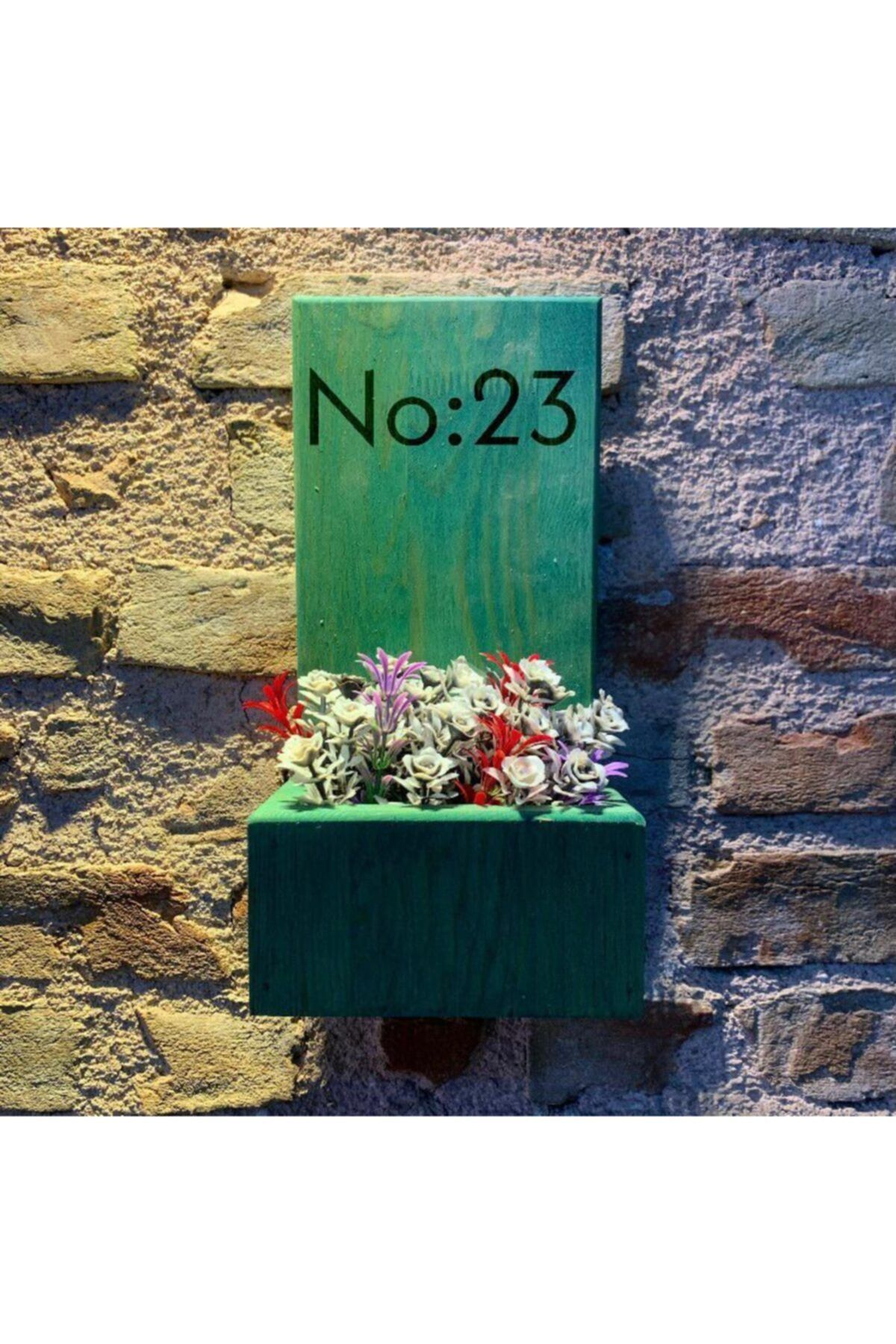 MSAĞWOODS No:23 Kapı Önü Ahşap Kapı Numaralığı-çiçeklik-duvar Süsü-doğal-otantik-ev Hediyesi-kapı Isimliği
