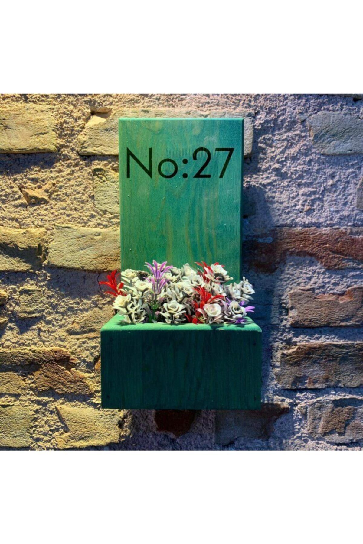 MSAĞWOODS No:27 Kapı Önü Ahşap Kapı Numaralığı-çiçeklik-duvar Süsü-doğal-otantik-ev Hediyesi-kapı Isimliği