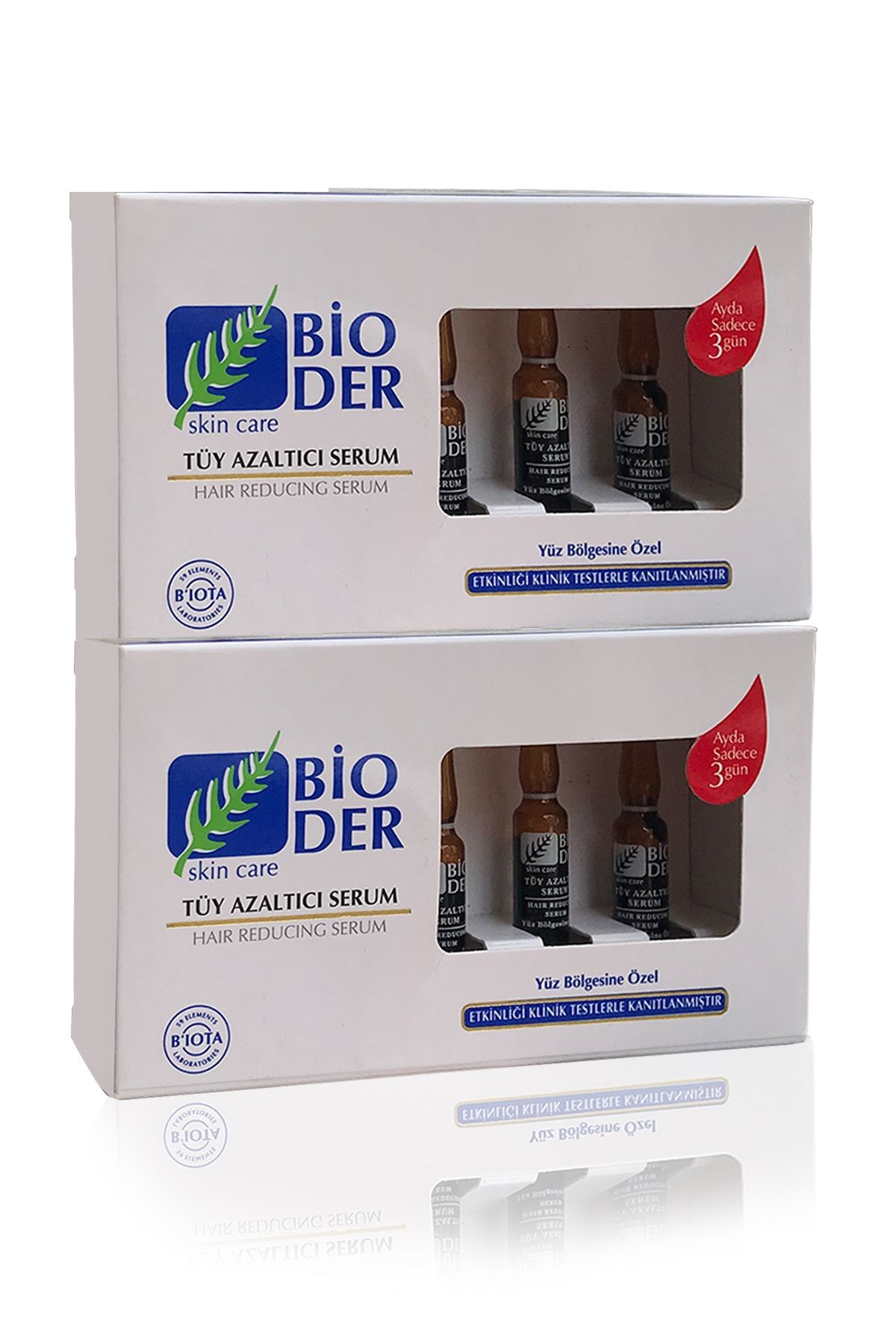 Bioder Tüy Azaltıcı Serum Yüz Bölgesi Için 2'li Avantaj Paketi (6*2ml)