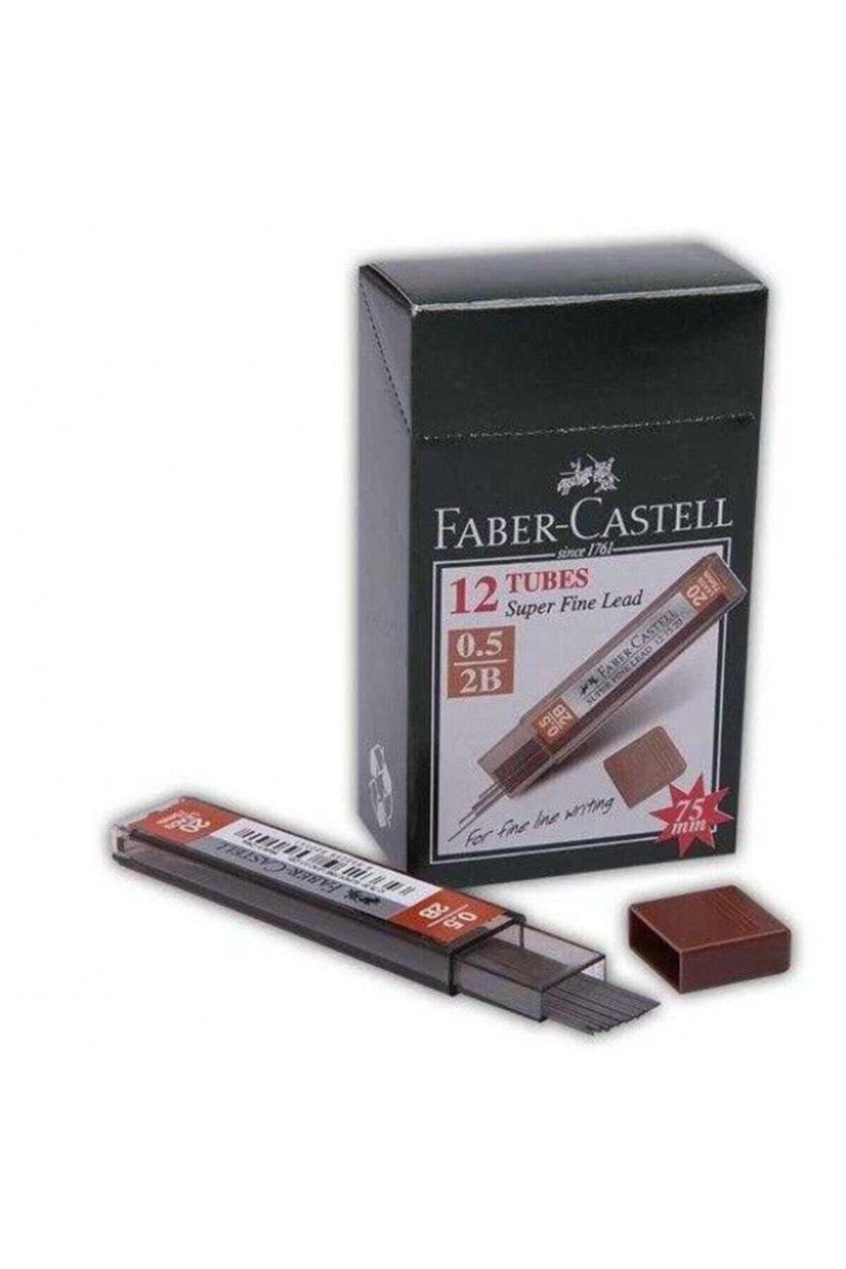 Faber Castell 12 Li Paket Min Kalem Ucu Super Fıne 0.5 Uc 2b 75mm 20 Li Tüp