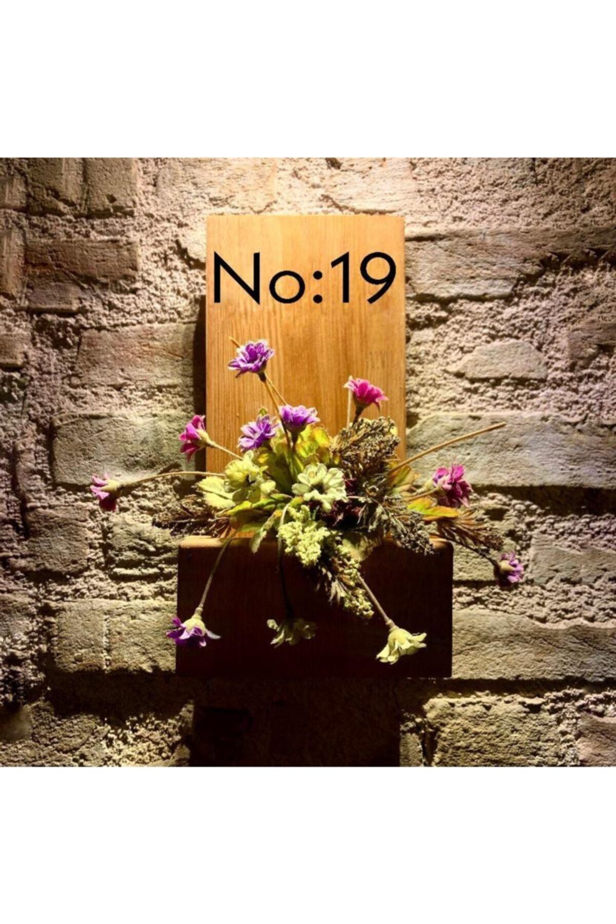 MSAĞWOODS No:19 Kapı Önü Ahşap Kapı Numaralığı-çiçeklik-duvar Süsü-doğal-otantik-ev Hediyesi-kapı Isimliği