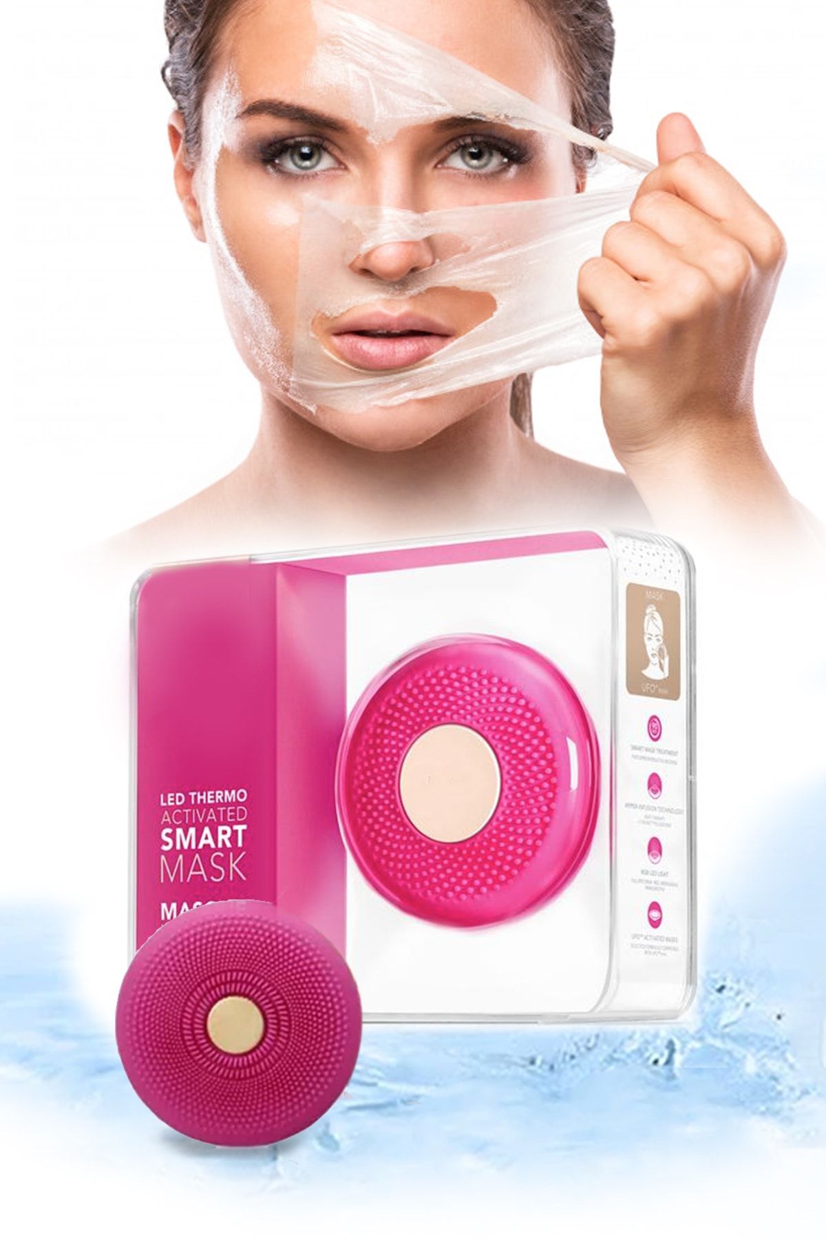 Xolo Smart Mask Mini Akıllı Maske Fuşya Terapi Cihazı