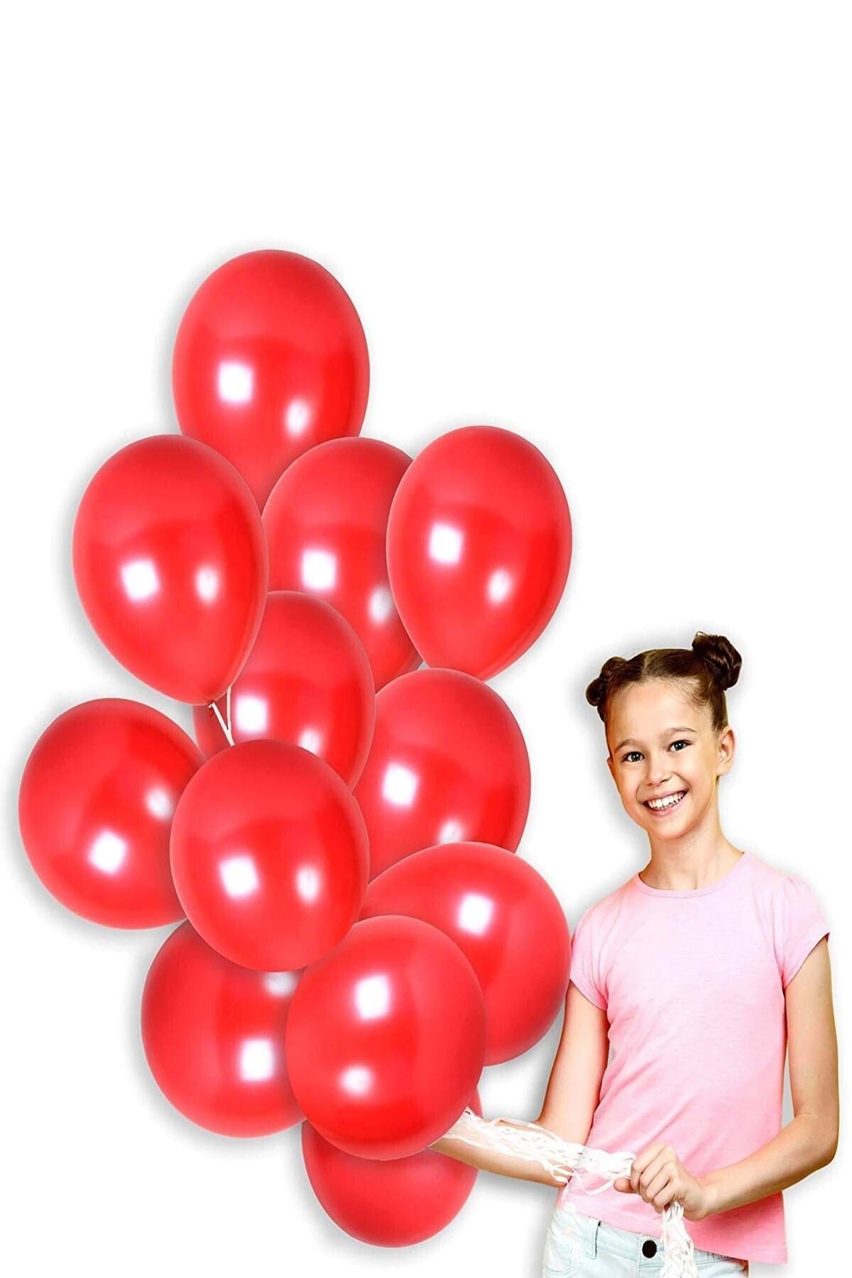 Magic Hobby Kırmızı Renk Metalik Balon 25 Adet ( 25'li Paket)