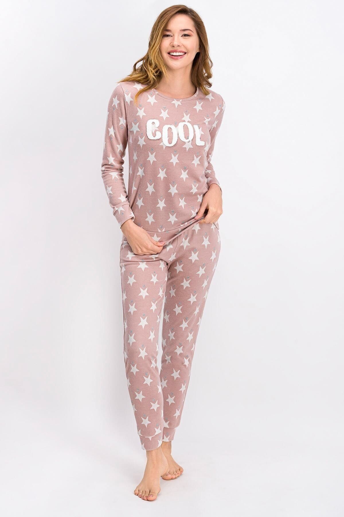 Arnetta Açık Gül Kurusu Cool Star Kadın Pijama Takımı