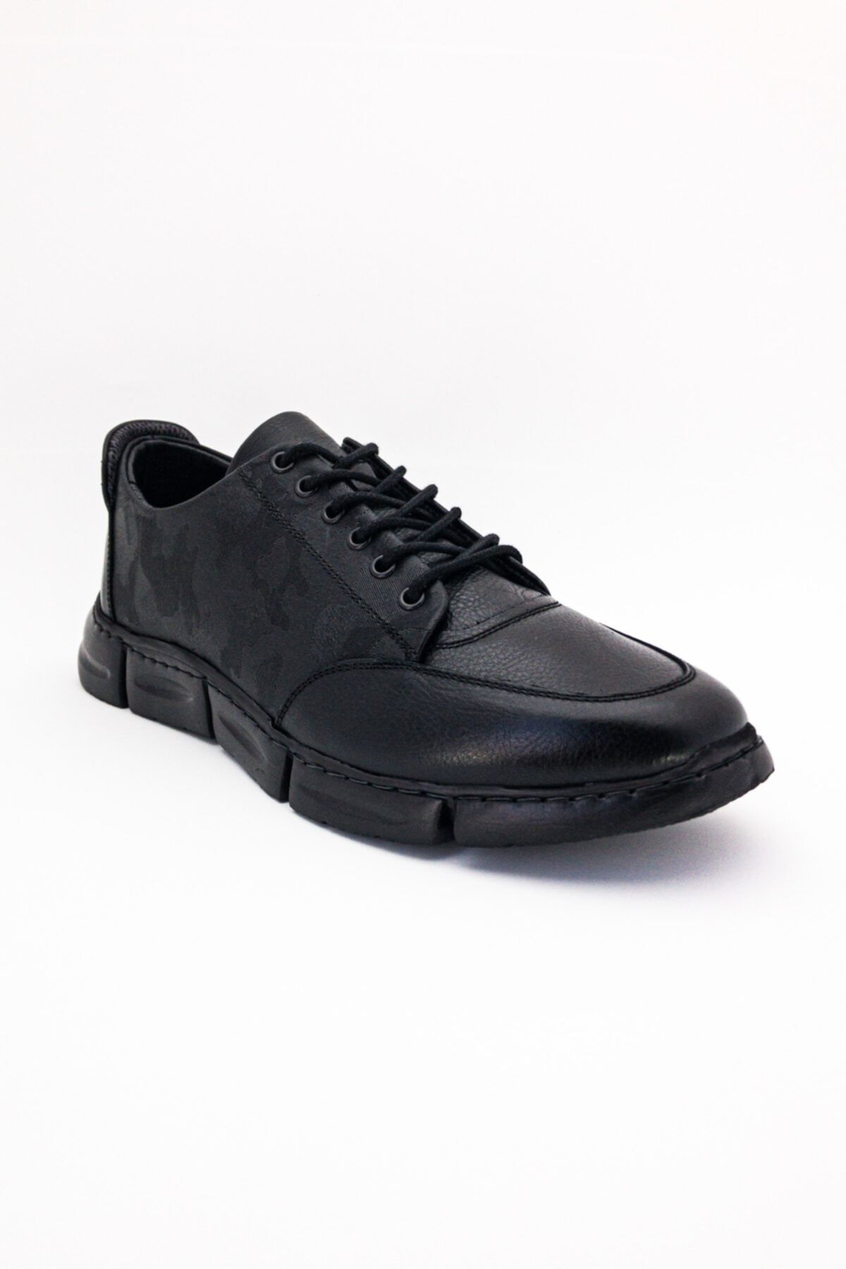 brunette Klasik Sneakers Siyah - Br1036 %100 Nubuk Deri Ve El Işçiliği