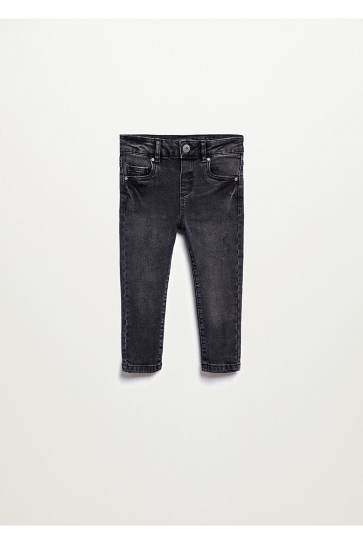 Mango Bebek Siyah denim Soluk Görünümlü Siyah Skinny Jean Pantolon