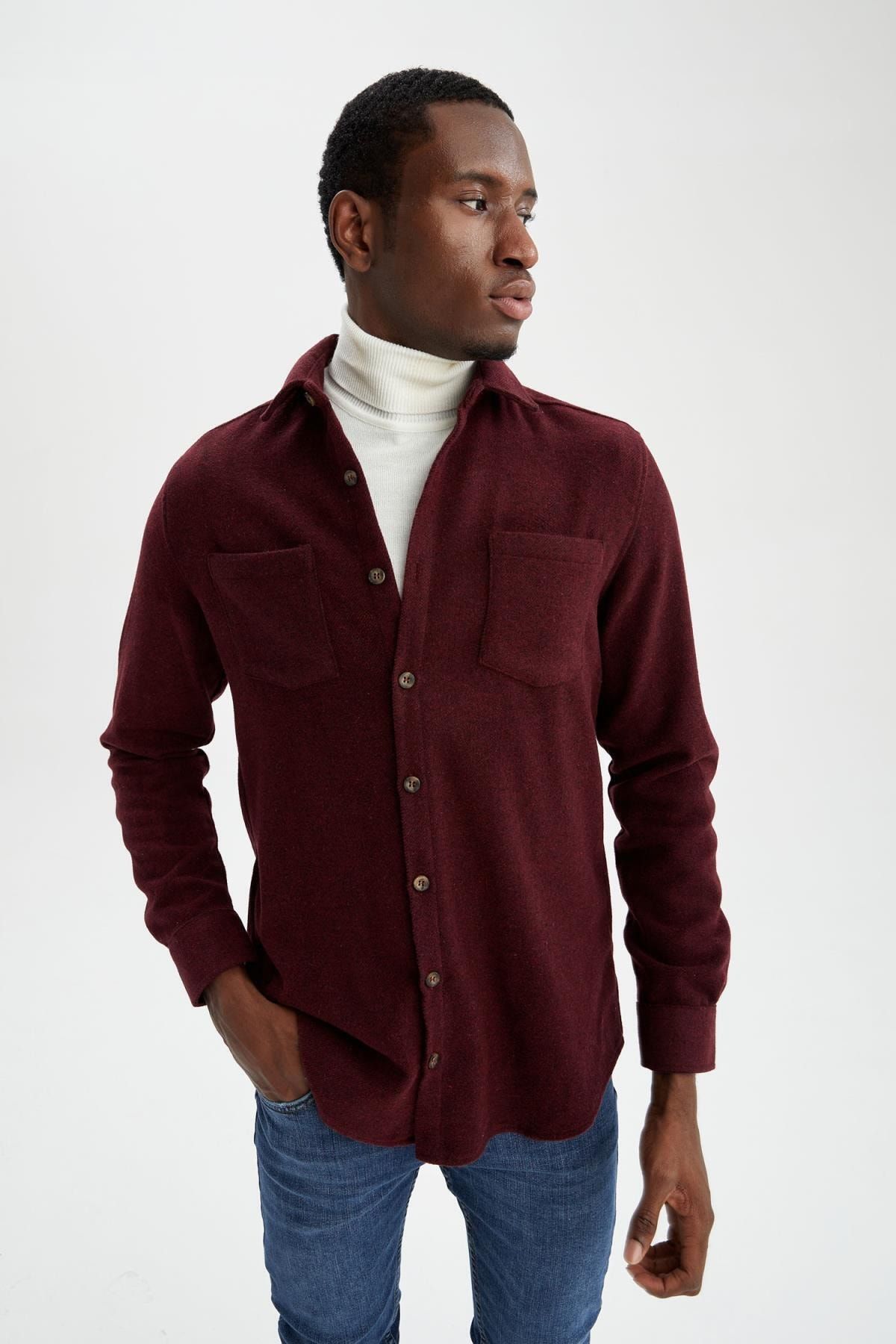 Defacto Modern Fit Uzun Kollu Oduncu Gömlek Ceket