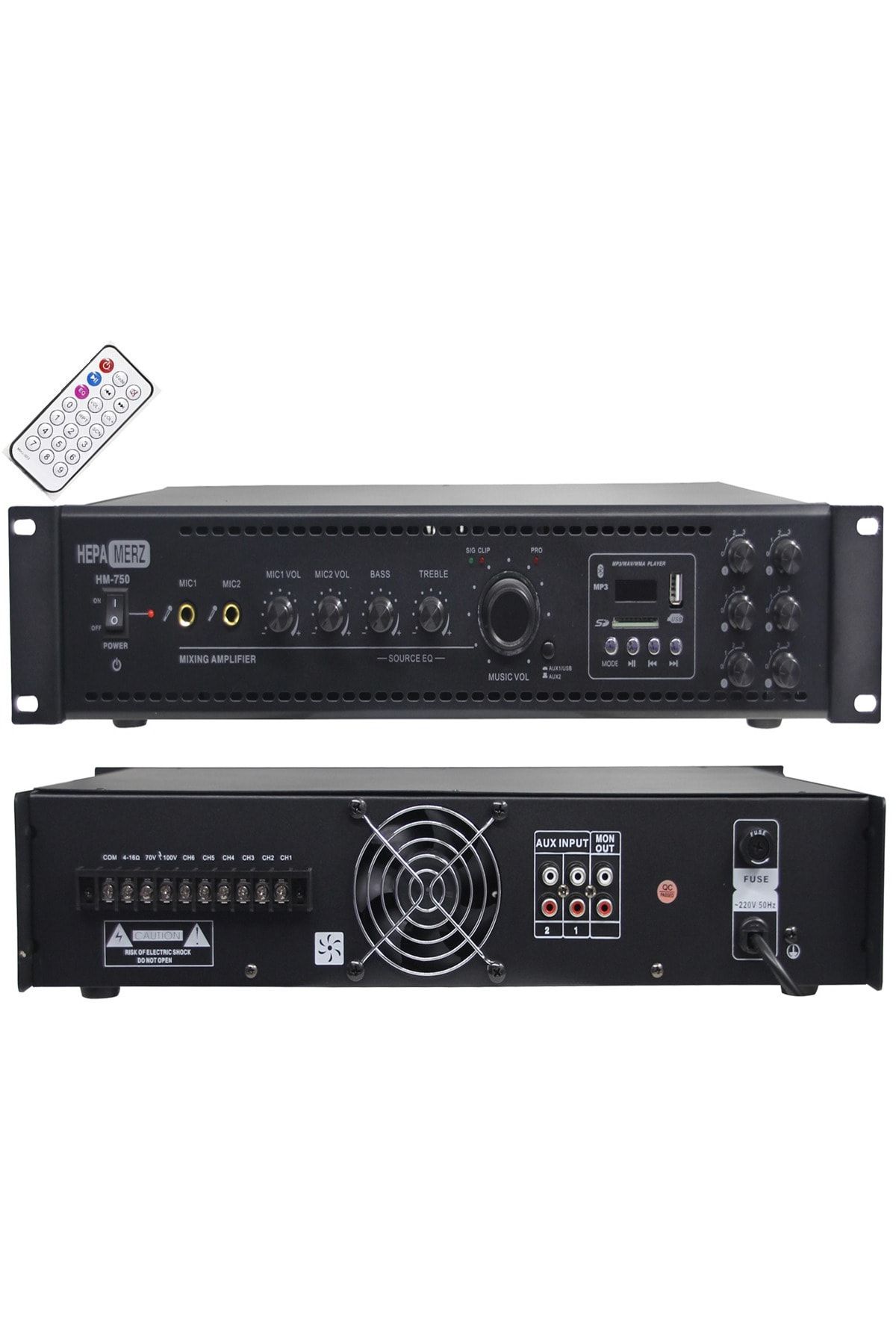 Hepa-Merz Hepa Merz Hm750 - 6 Bölgeli Anfi 750 Watt 6 Zone Mikser Amfi Usb Bluetooth