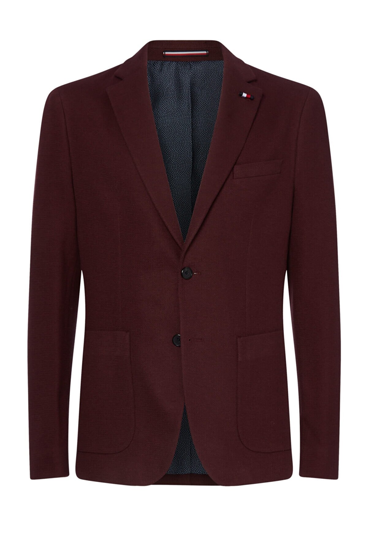 Tommy Hilfiger Erkek Kırmızı Ceket Cotton Solid Slim Fit Blazer TT0TT06039