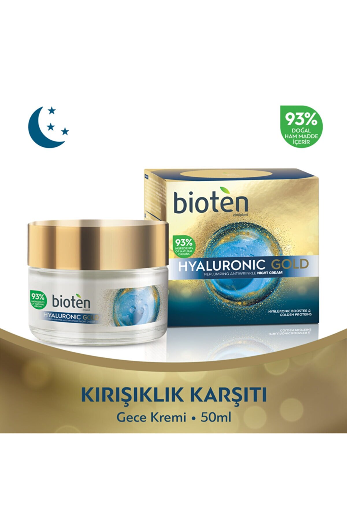 Bioten Hyaluronic Gold Kırışıklık Karşıtı Gece Kremi 50 ml