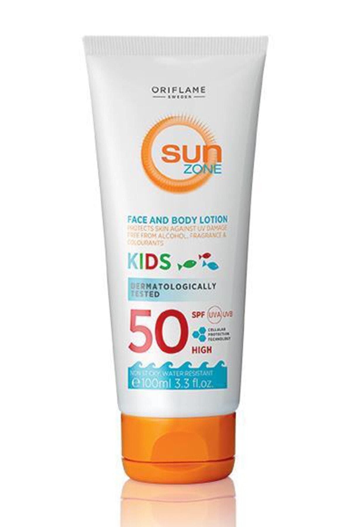 Oriflame Sun Zone Çocuklar için SPF 50 Yüksek Korumalı Yüz ve Vücut Güneş Losyonu 100 ml 5051205897359