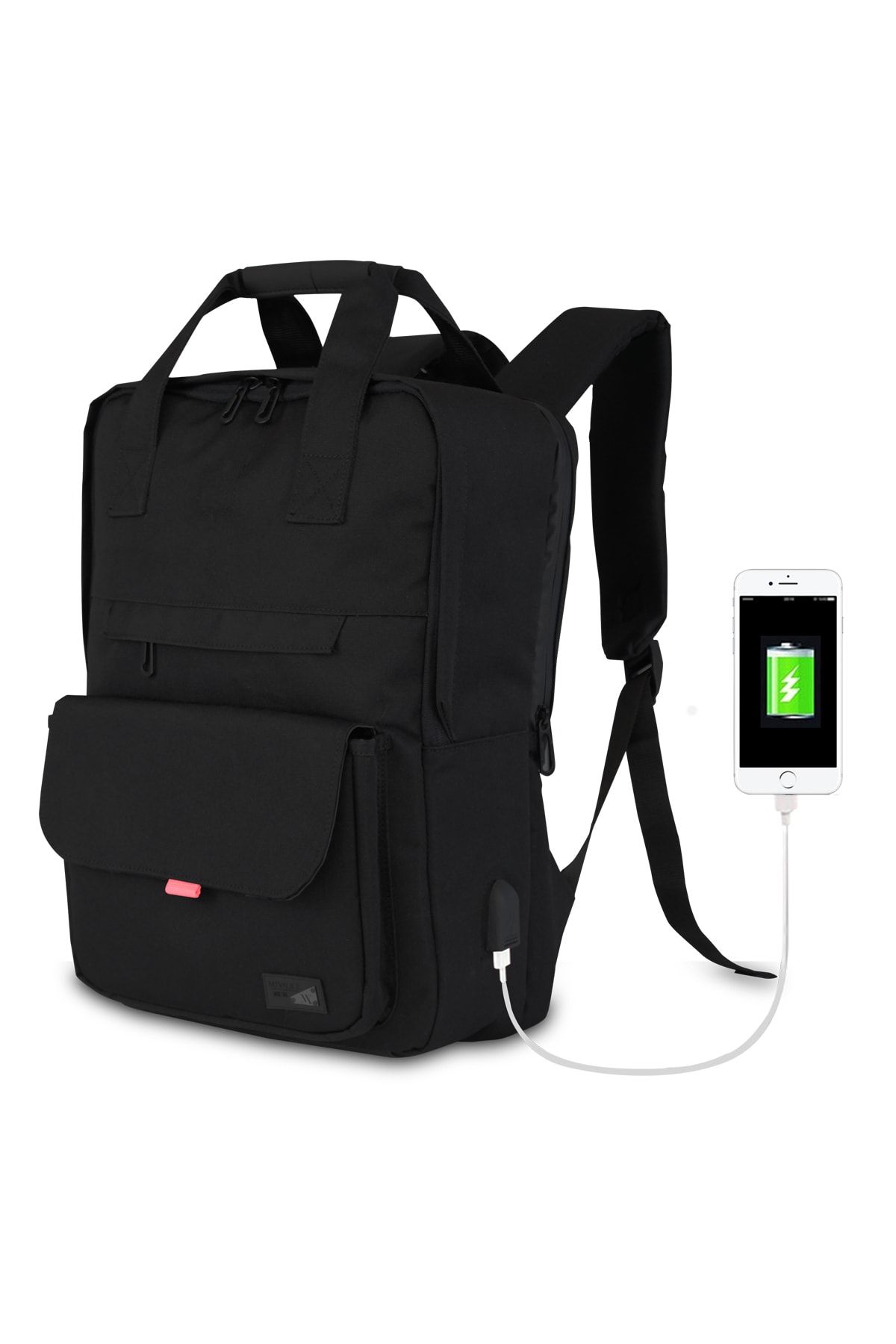 My Valice Smart Bag Usb Şarj Girişli Akıllı Laptop Sırt Çantası 1205 Siyah