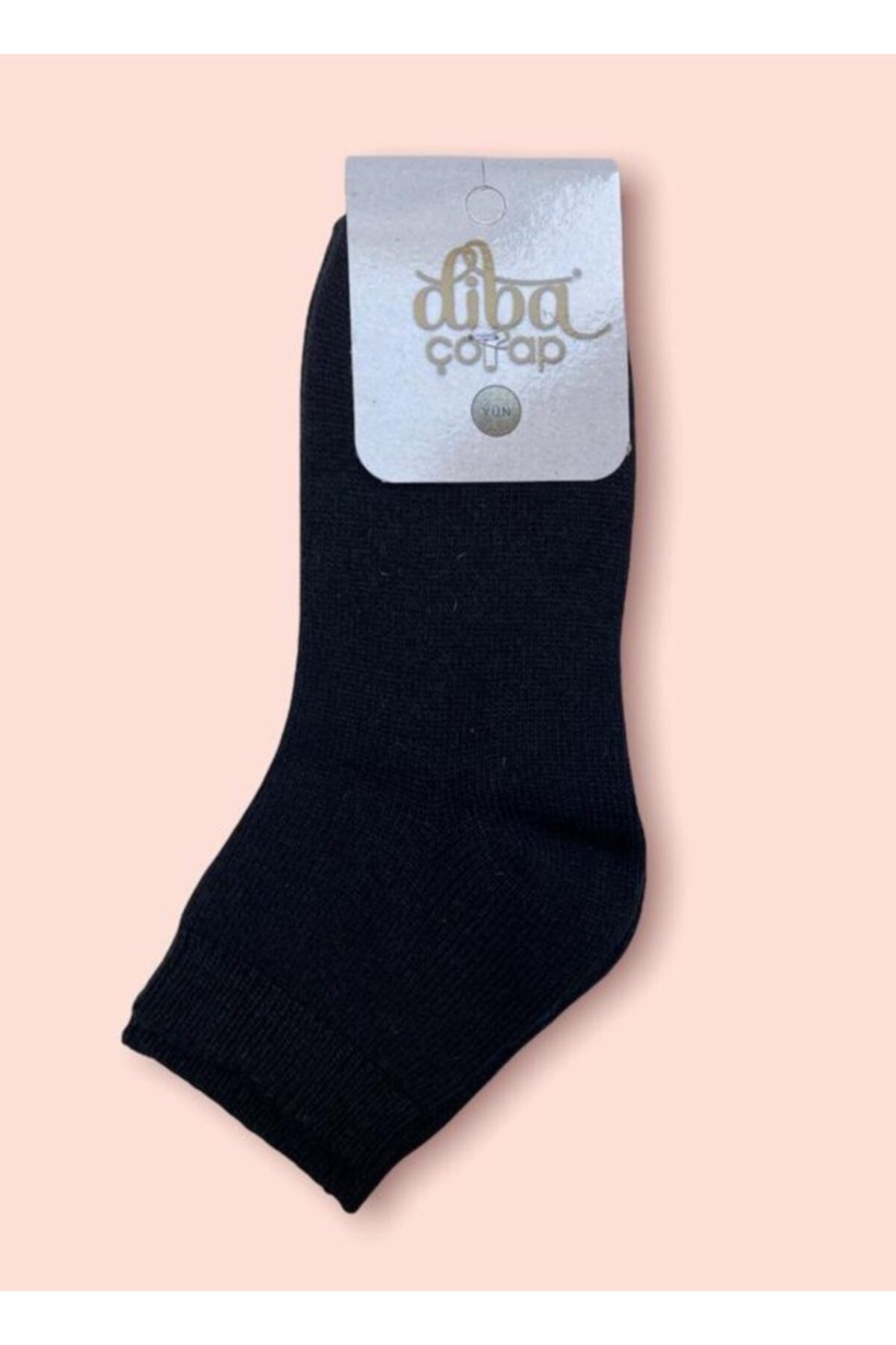 Diba Kadın Siyah Yün Kışlık Patik Çorap