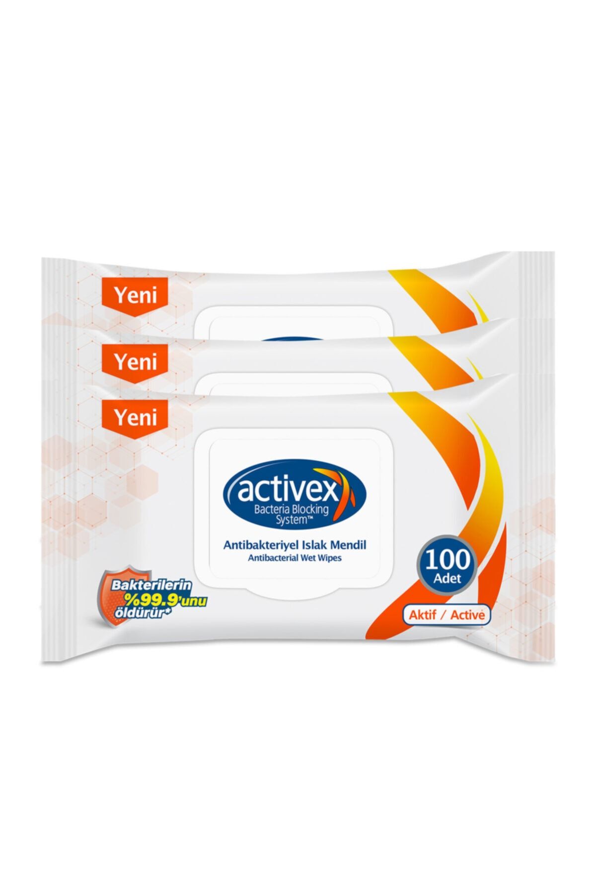 Activex Antibakteriyel Islak Mendil Aktif 3x100 Yaprak