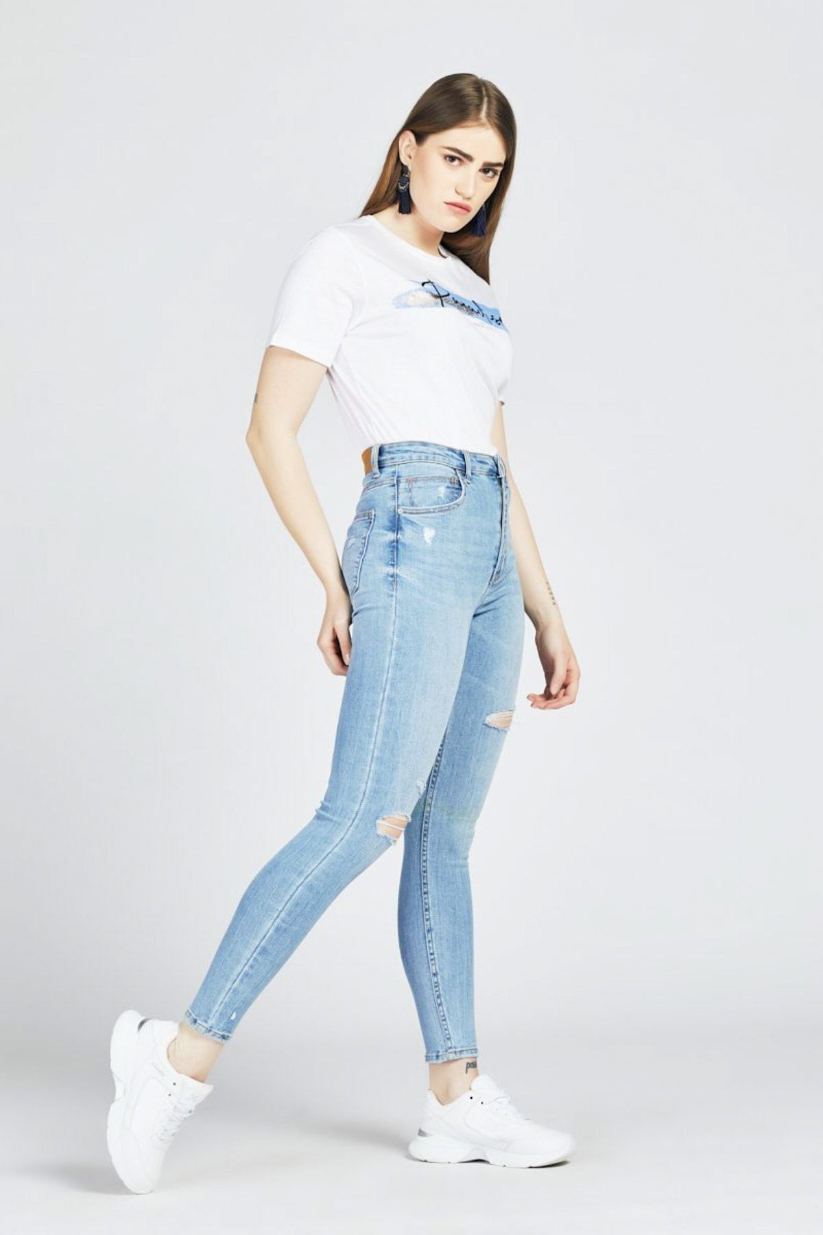 Loft Kadın Mavi Jeans Pantolon Lf2027552
