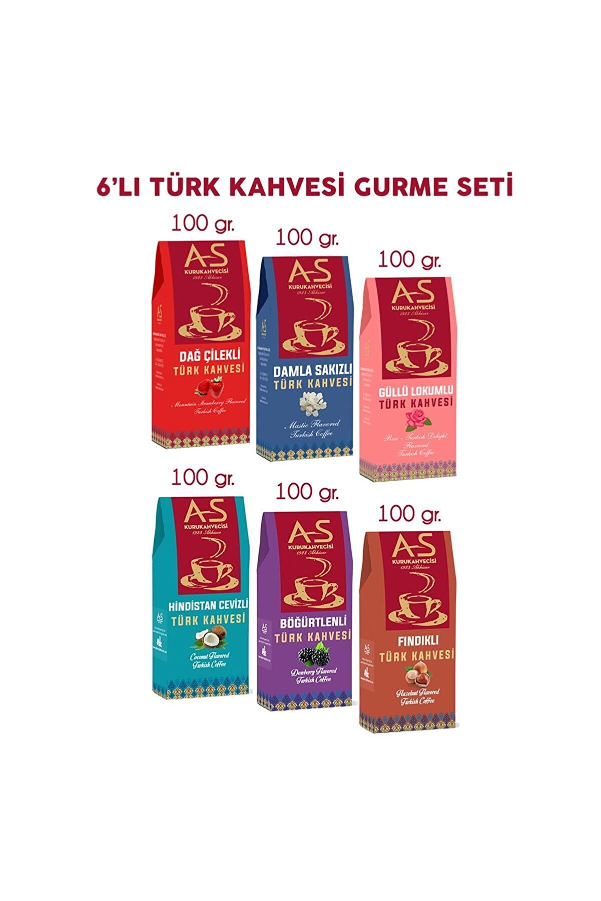 AS Kurukahvecisi 6'lı Türk Kahvesi Gurme Seti