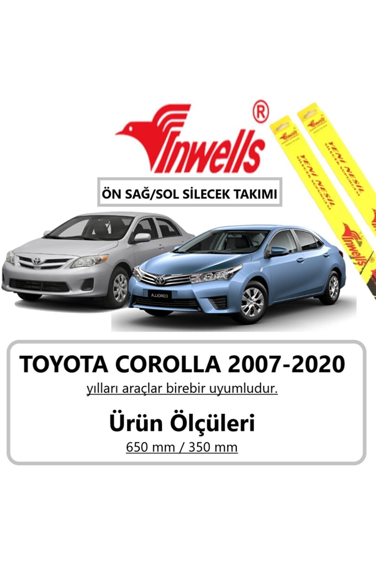 Inwells Toyota Corolla Silecek Takımı (2007-2018)