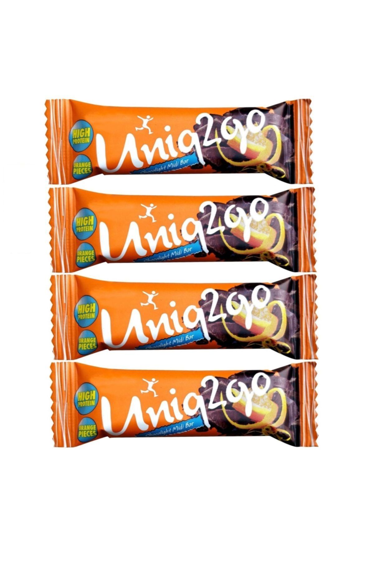 Uniq2go Choco Lıght Midi Bar Portakallı 40 gr 4 Adet