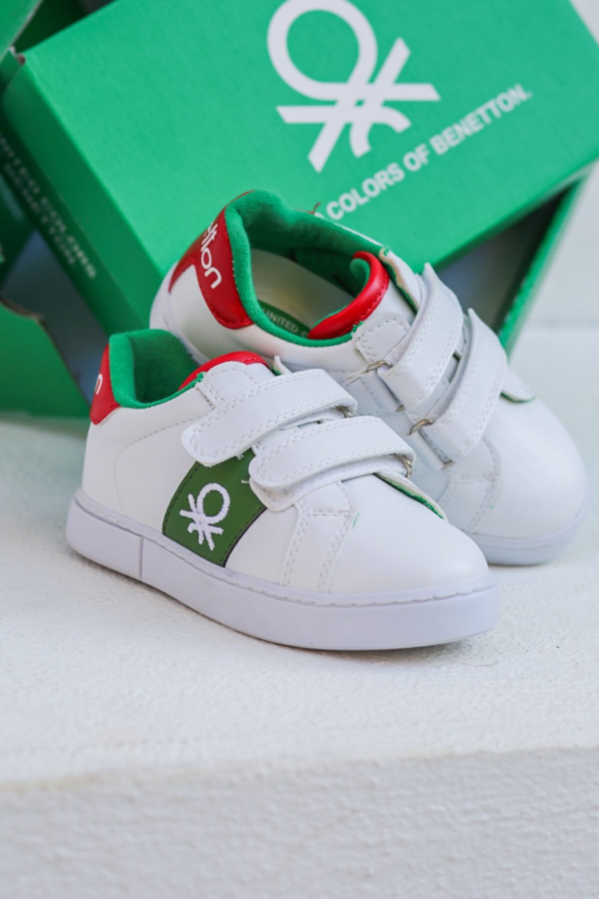 Benetton 30596 Beyaz Yeşil Çocuk Spor Ayakkabı