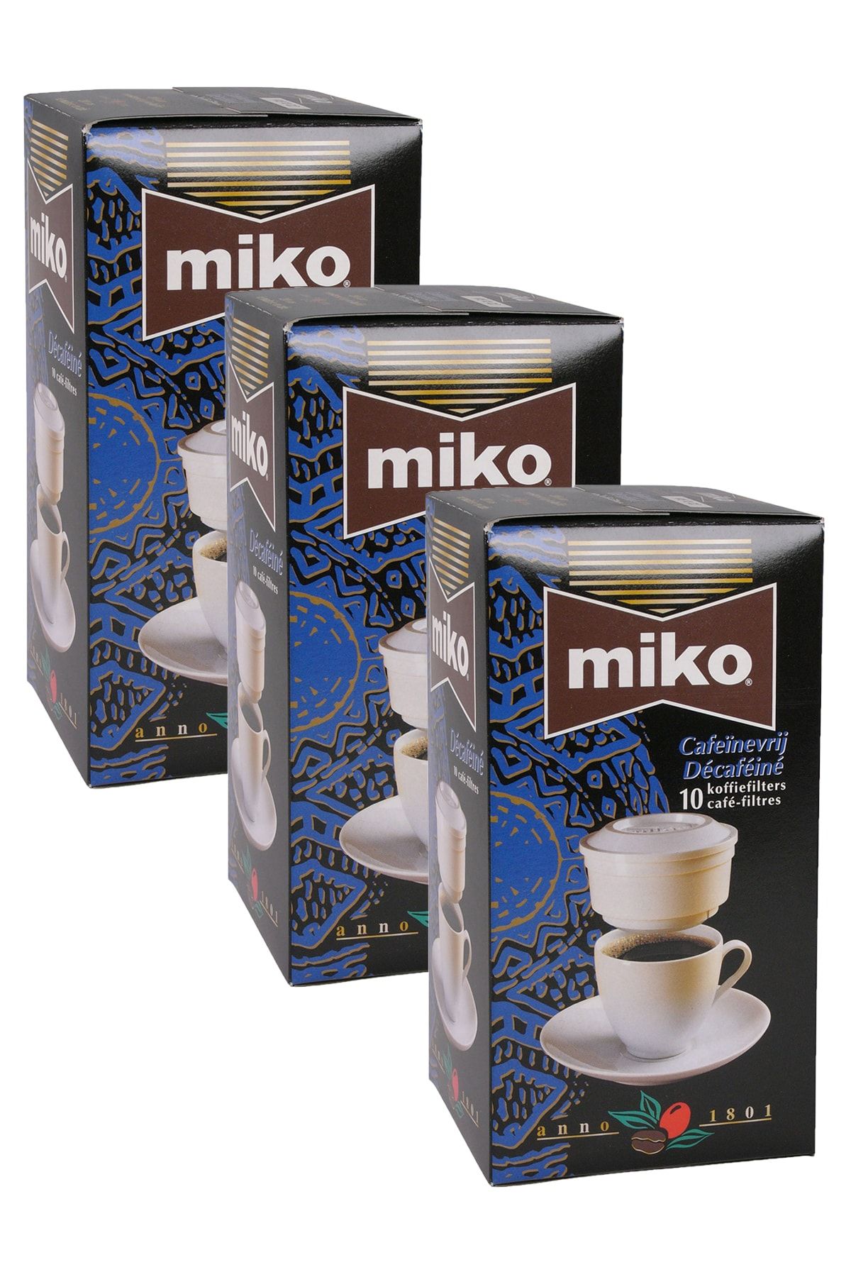 miko coffee Miko Decaffeinated Kafeinsiz Pratik Filtre Kahve 3 X 10'lu