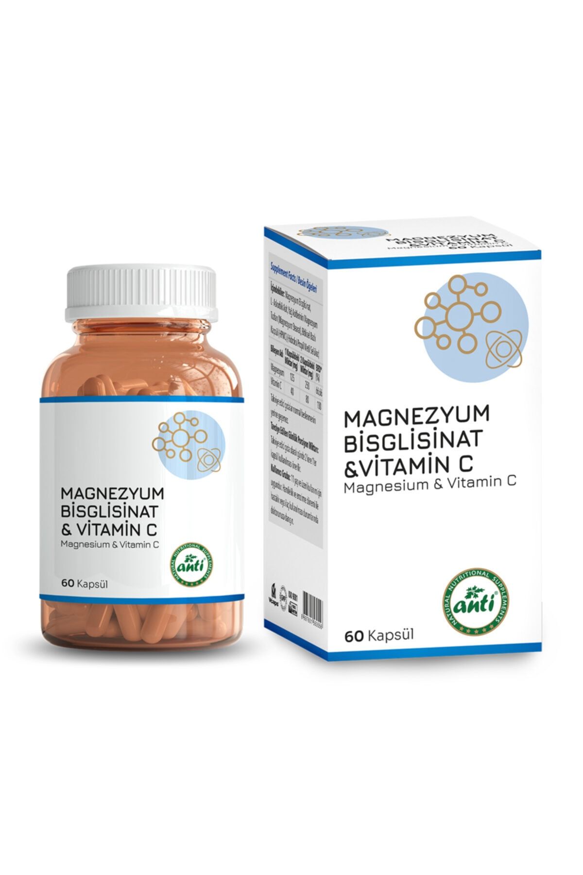 anti Magnezyum Bisglisinat & Vitamin C