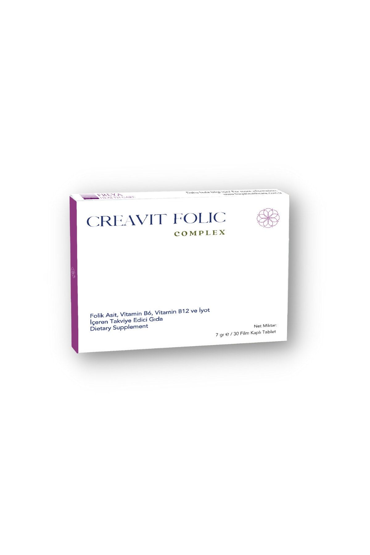 Creavit Folic Complex 30 Film Kaplı Tablet ( 400 Mcg Folik Asit B6 B12 Vitamini Iyot )