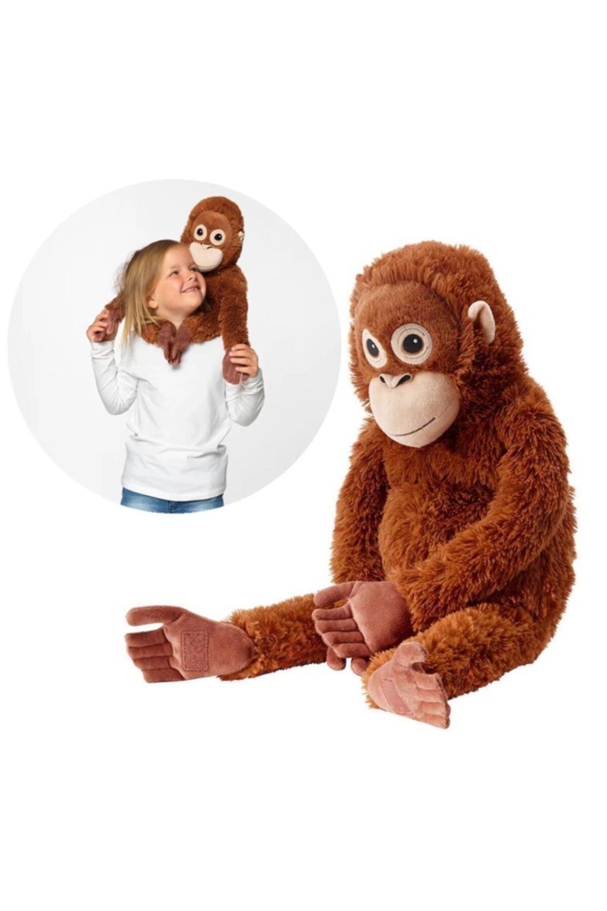 IKEA Yumuşak Oyuncak Maymun Orangutan Peluş Oyuncak 66 Cm