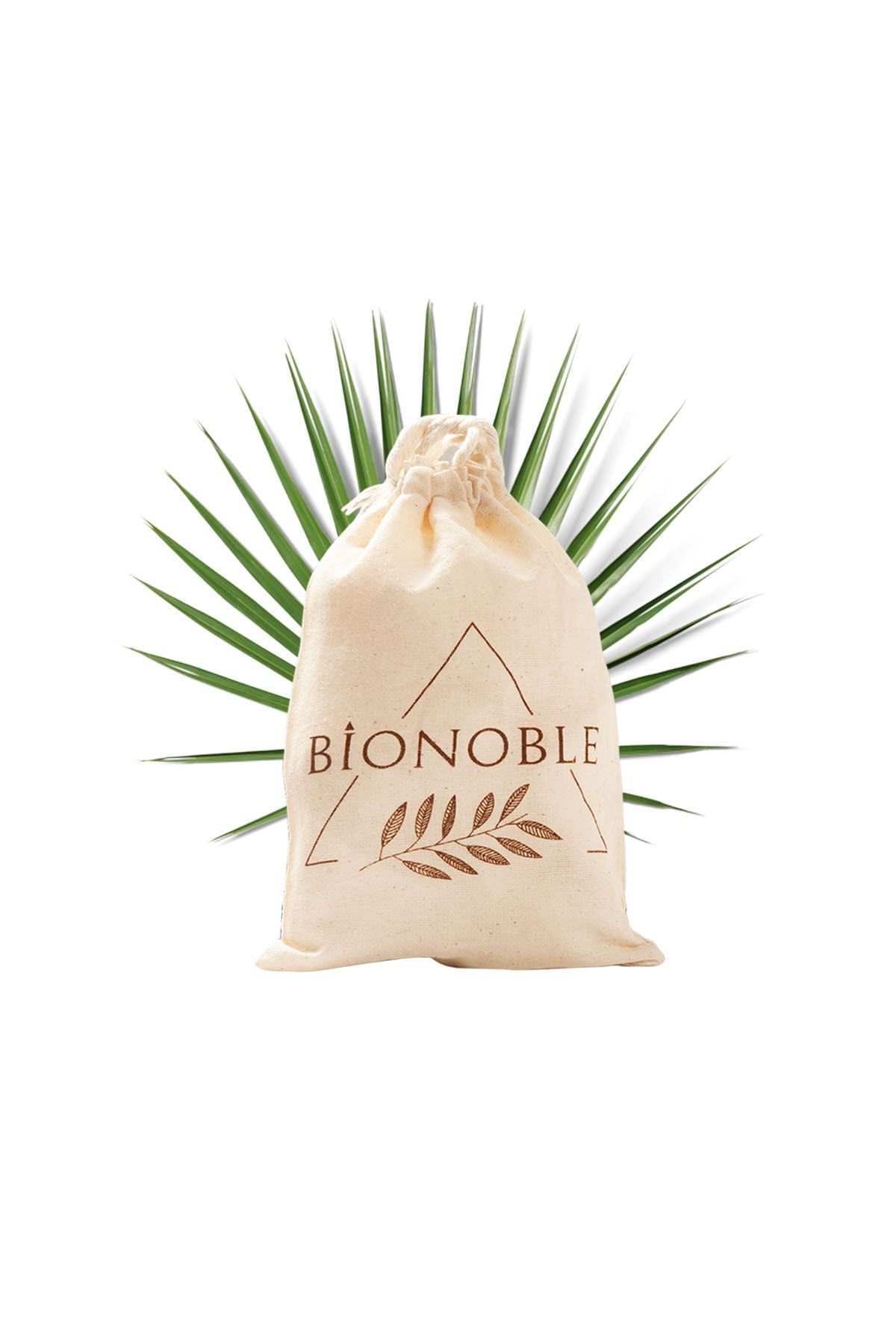 Bionoble Binoble Büzgülü %100 Doğal Ham Bez Kese