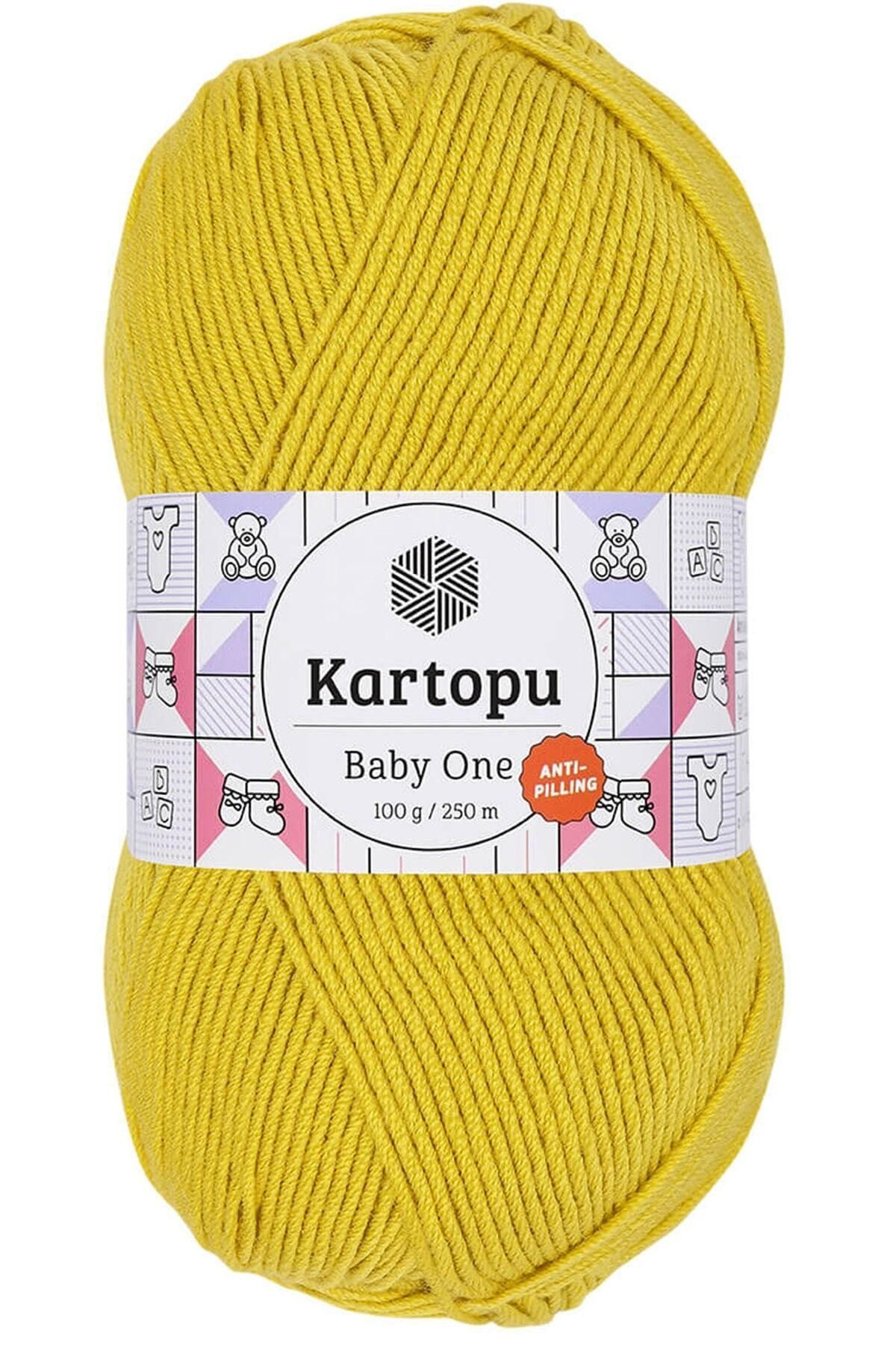 Kartopu Baby One Tüylenmeyen Bebek Yünü Hardal Sarı K1321