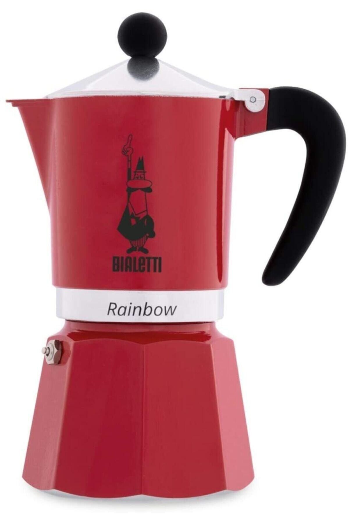 Bialetti Moka Pot Rainbow 3 Cup Kırmızı
