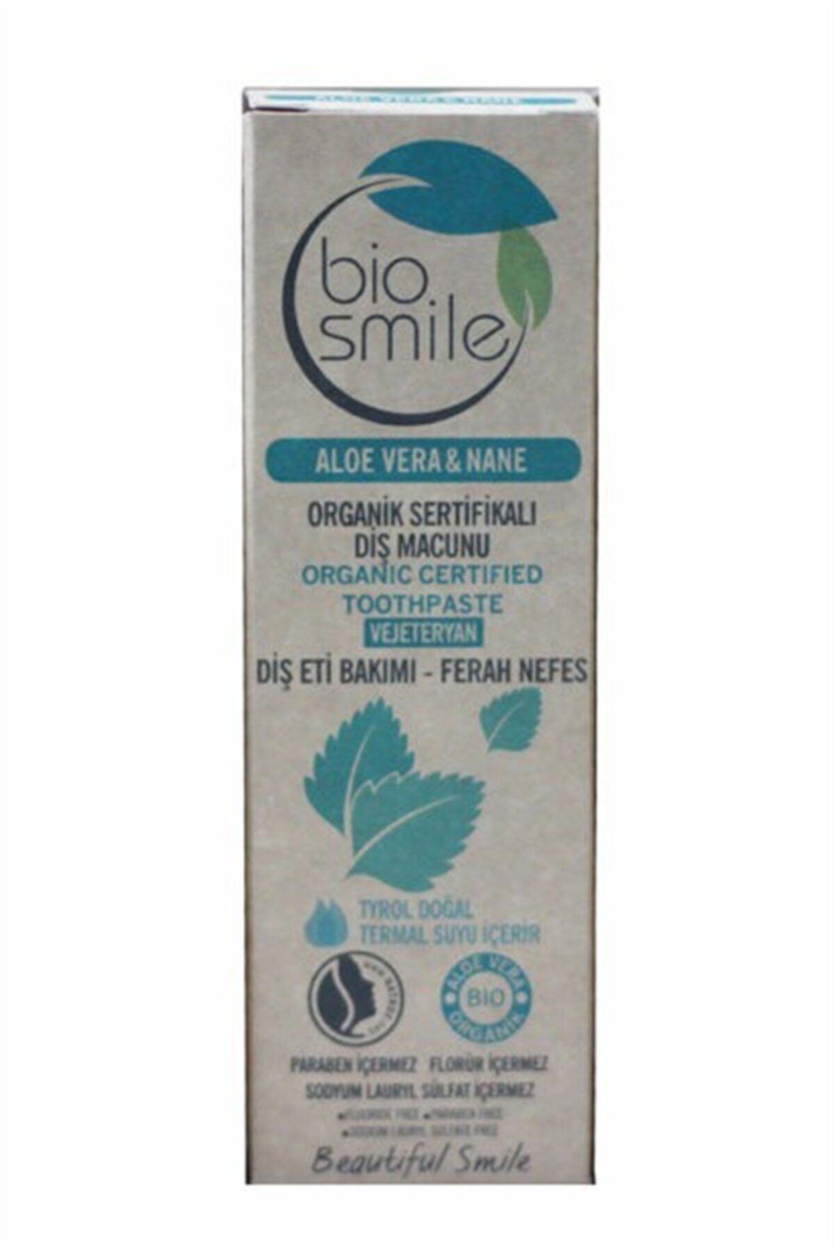 Smiley Baby Biosmile Organik Diş Macunu Aloe Vera & Nane Aromalı 50ml