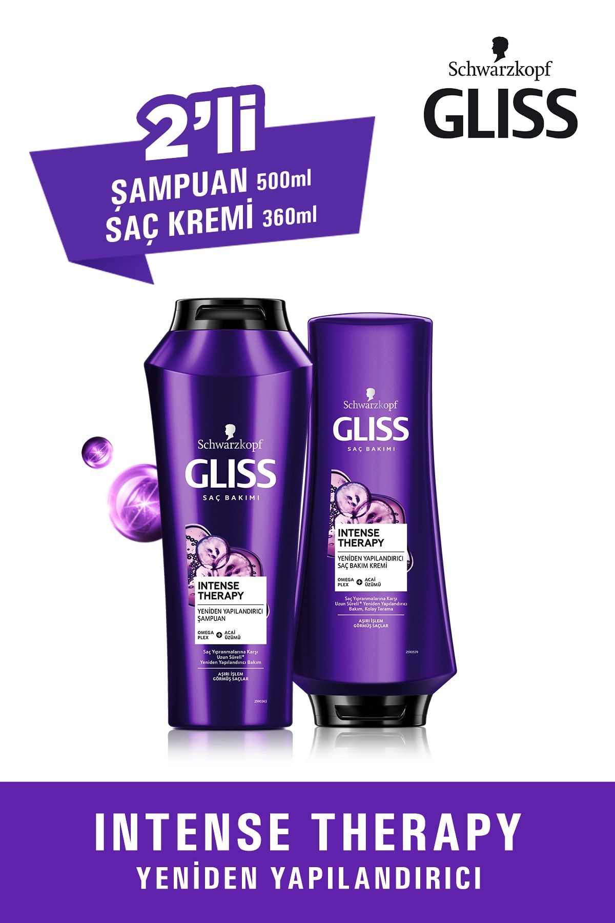 Gliss Intense Therapy Yeniden Yapılandırıcı Set (şampuan 500 Ml + Saç Kremi 360 Ml)
